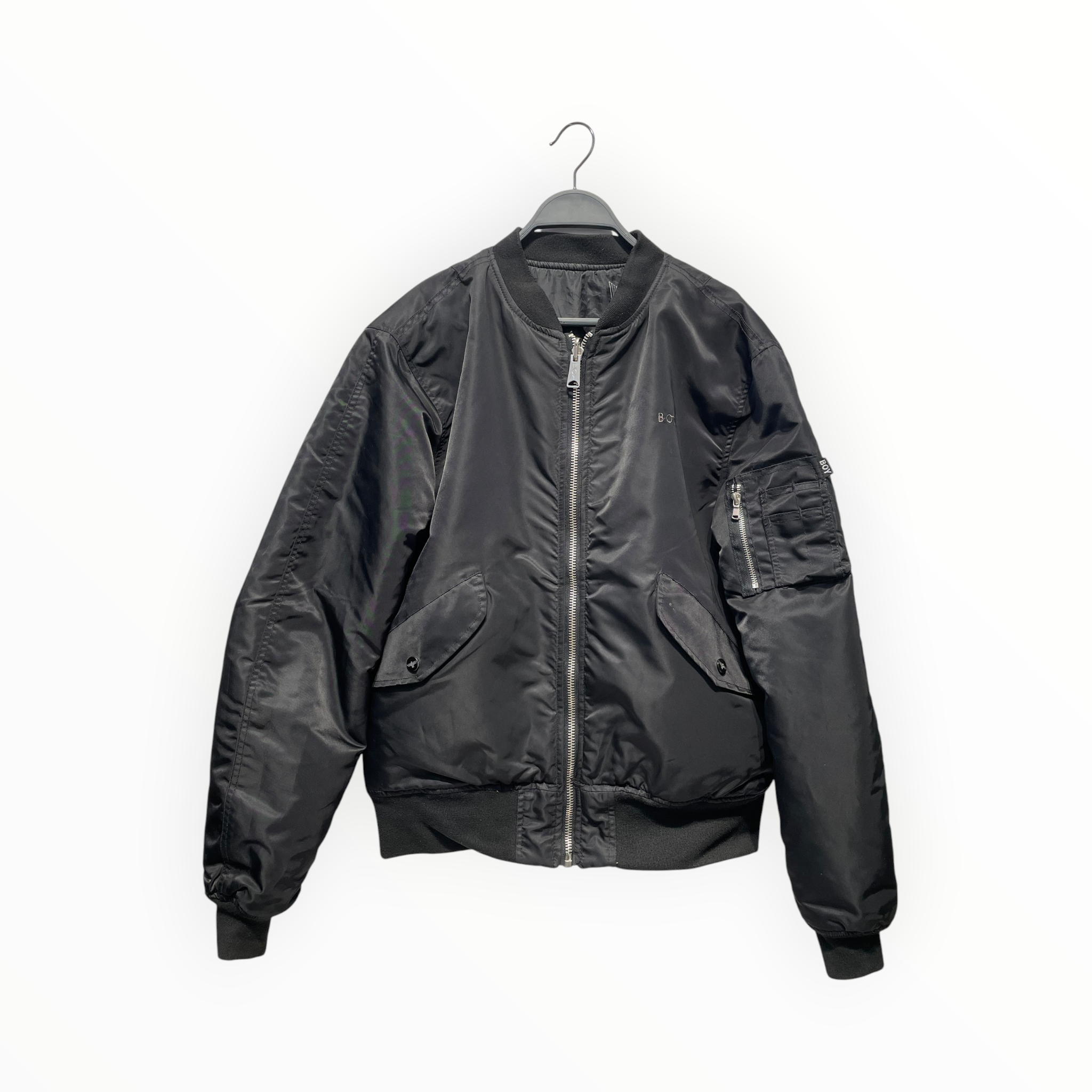 BOY LONDON/Flight Jkt/L/Nylon/BLK/REVERSIBLE INTERIOR PRINTED view 1