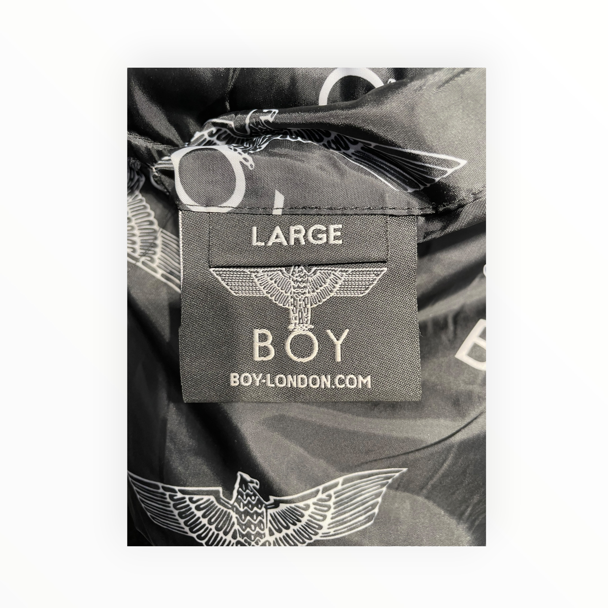 BOY LONDON/Flight Jkt/L/Nylon/BLK/REVERSIBLE INTERIOR PRINTED view 3