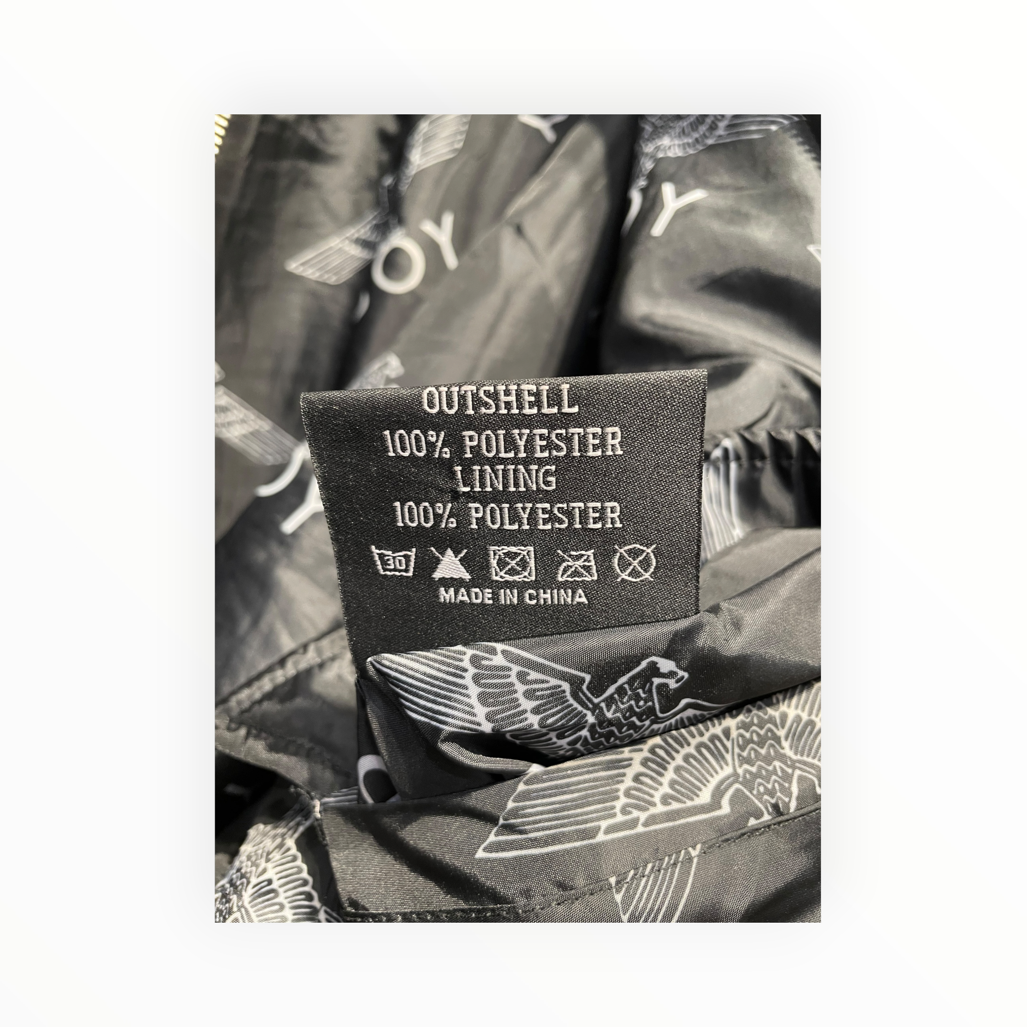 BOY LONDON/Flight Jkt/L/Nylon/BLK/REVERSIBLE INTERIOR PRINTED view 4