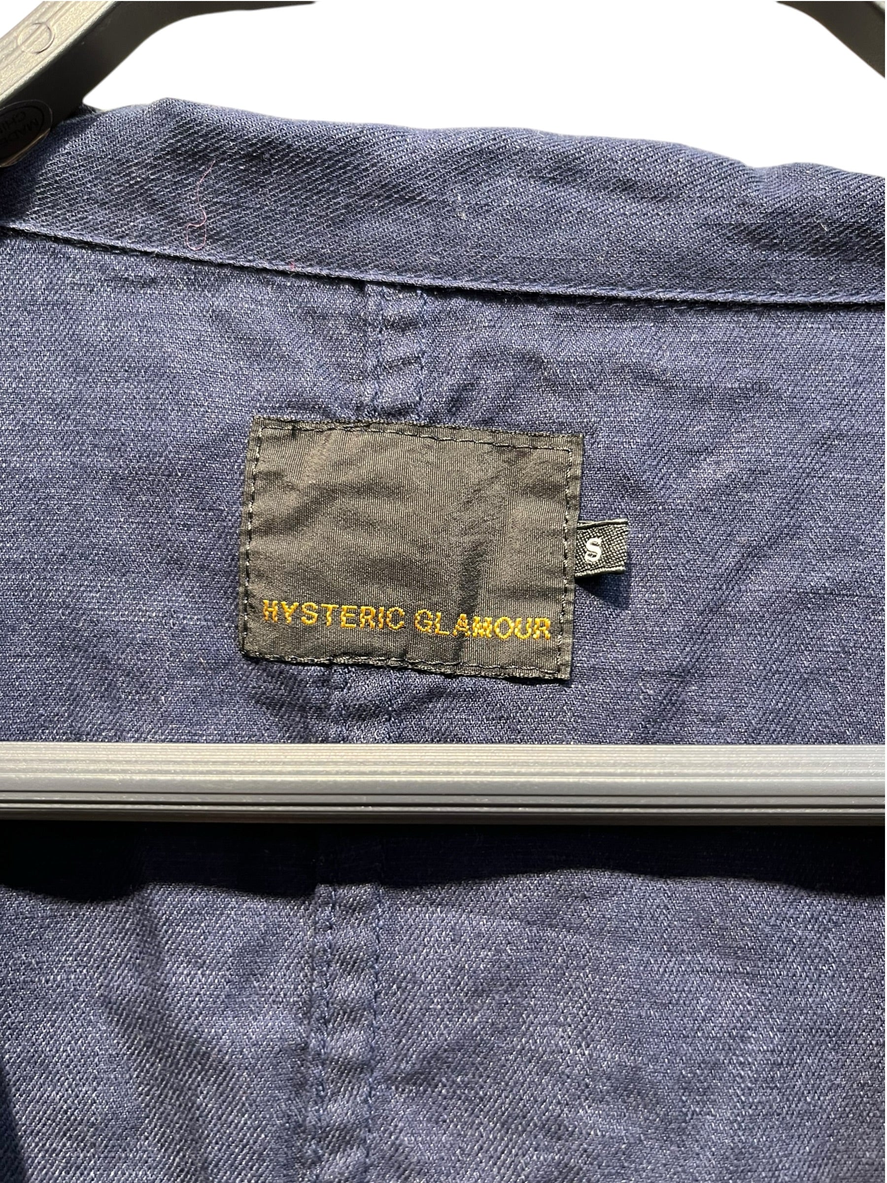 HYSTERIC GLAMOUR/SS Shirt/S/Cotton/NVY/PATCHES ALL OVR, 75 LEFTCHEST view 4