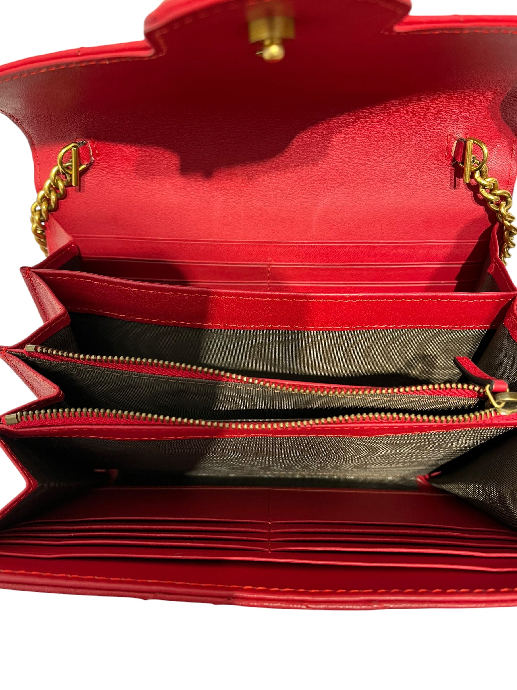 GUCCI/Cross Body Bag/Leather/RED/Marmont Matrlasse view 3
