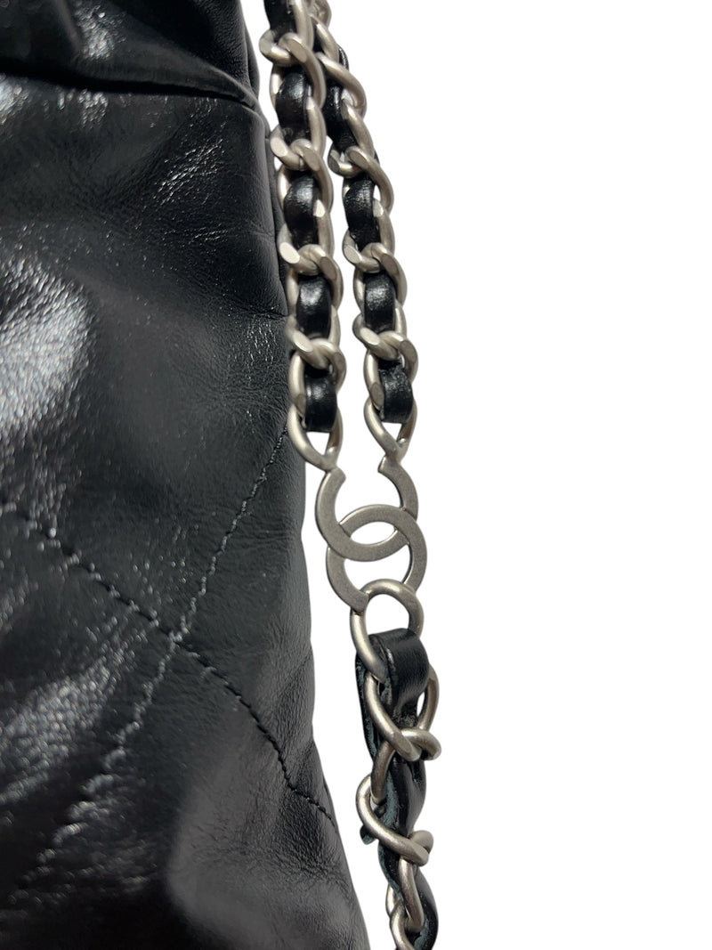 CHANEL/Backpack/Leather/BLK/