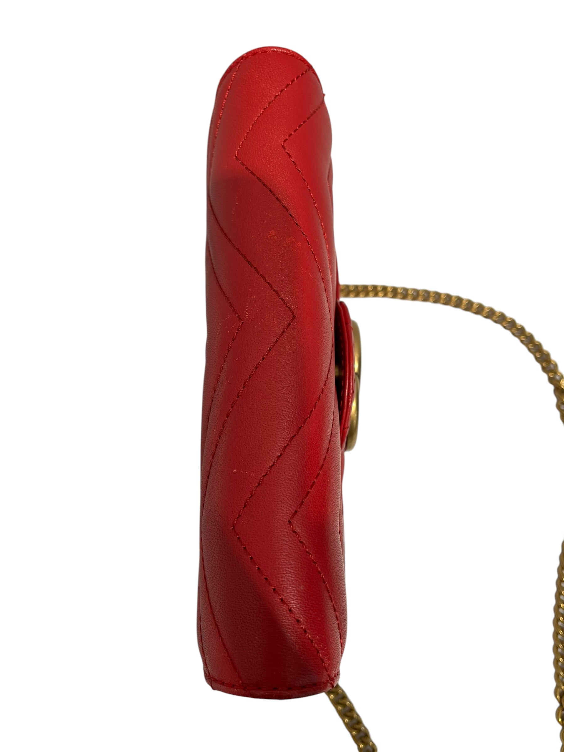 GUCCI/Cross Body Bag/Leather/RED/Marmont Matrlasse view 5