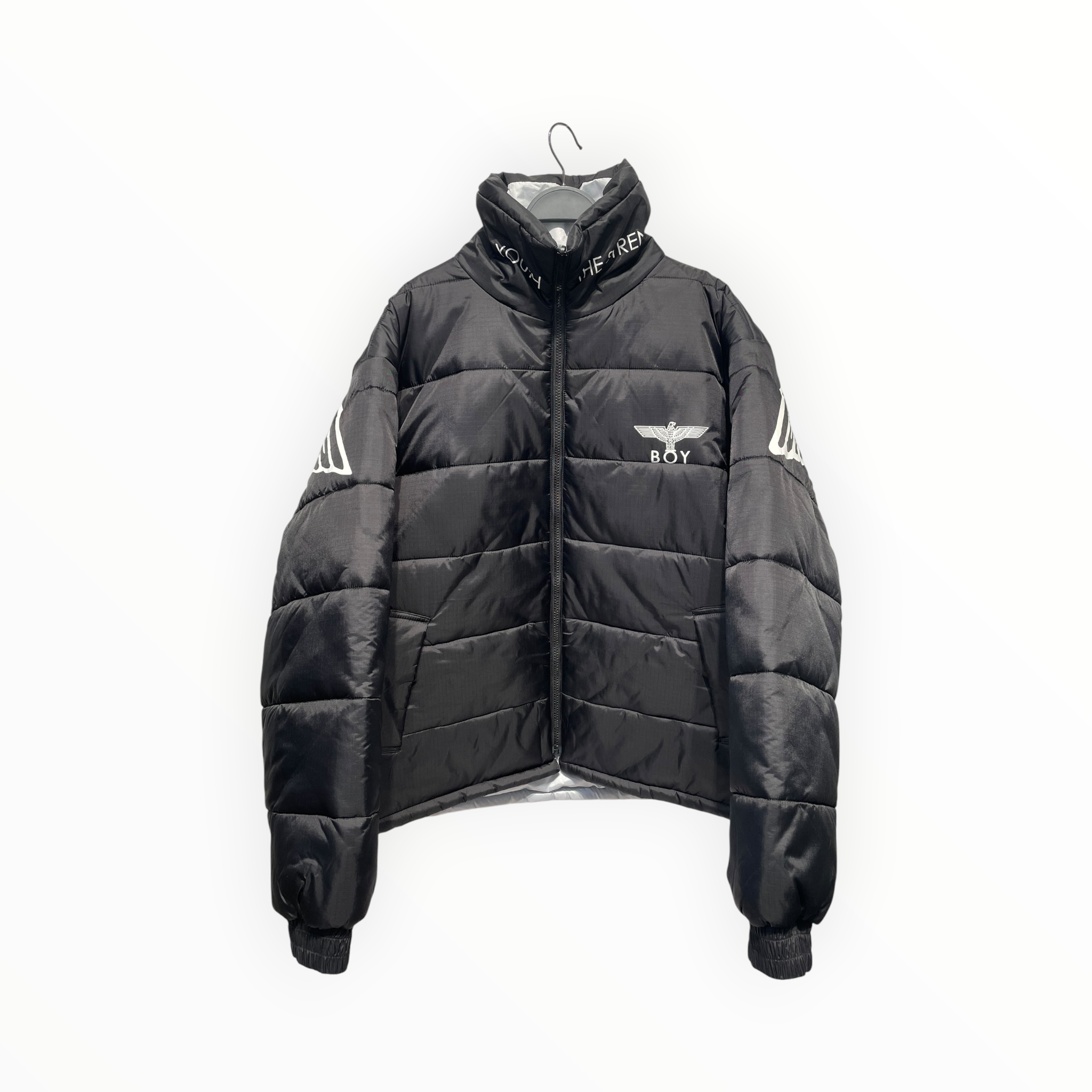 BOY LONDON/Puffer Jkt/S/Nylon/BLK/REVERSIBLE view 1