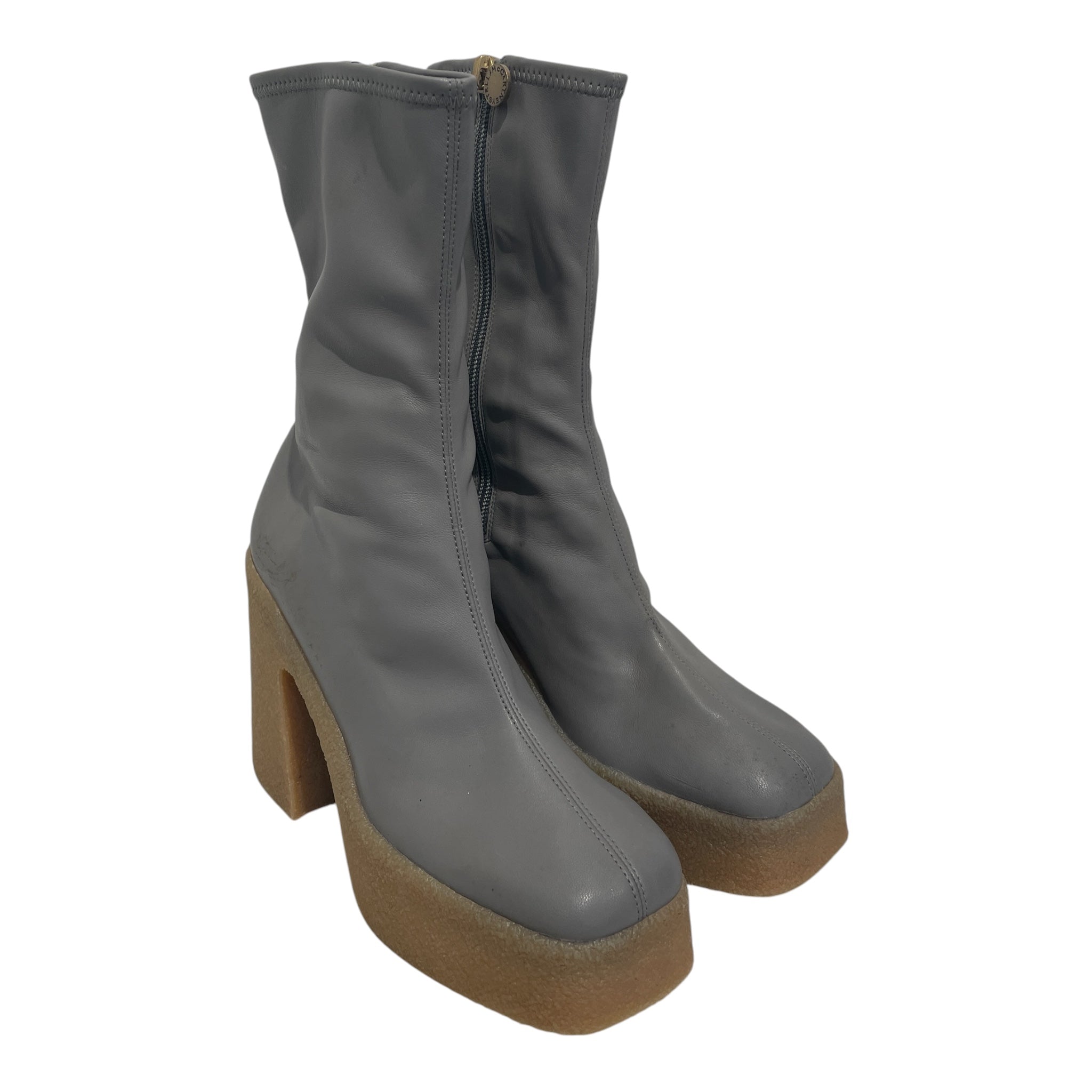 STELLAMcCARTNEY/Boots/EU 38/Leather/GRY/Skylar chunky boots view 1