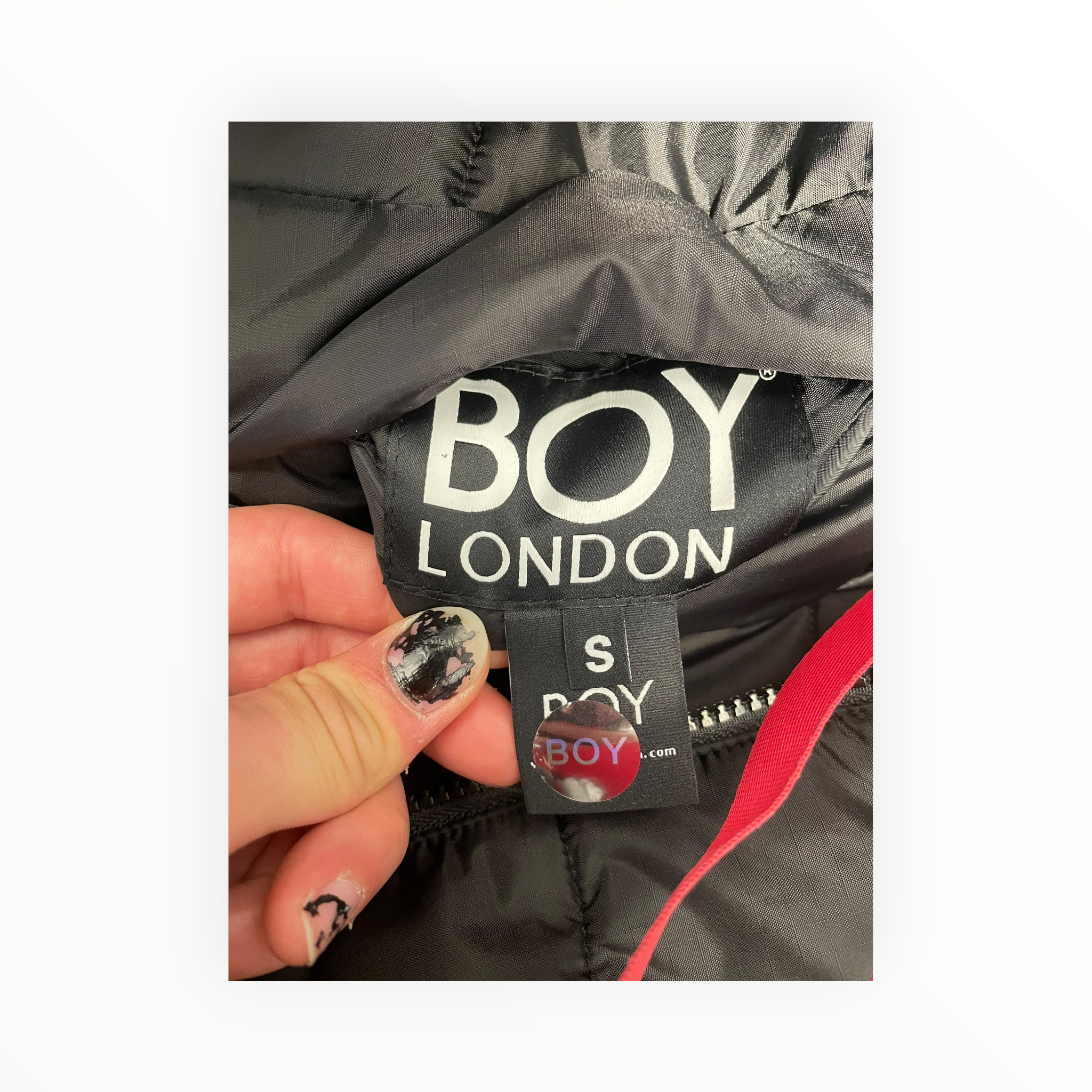 BOY LONDON/Puffer Jkt/S/Nylon/BLK/REVERSIBLE view 3