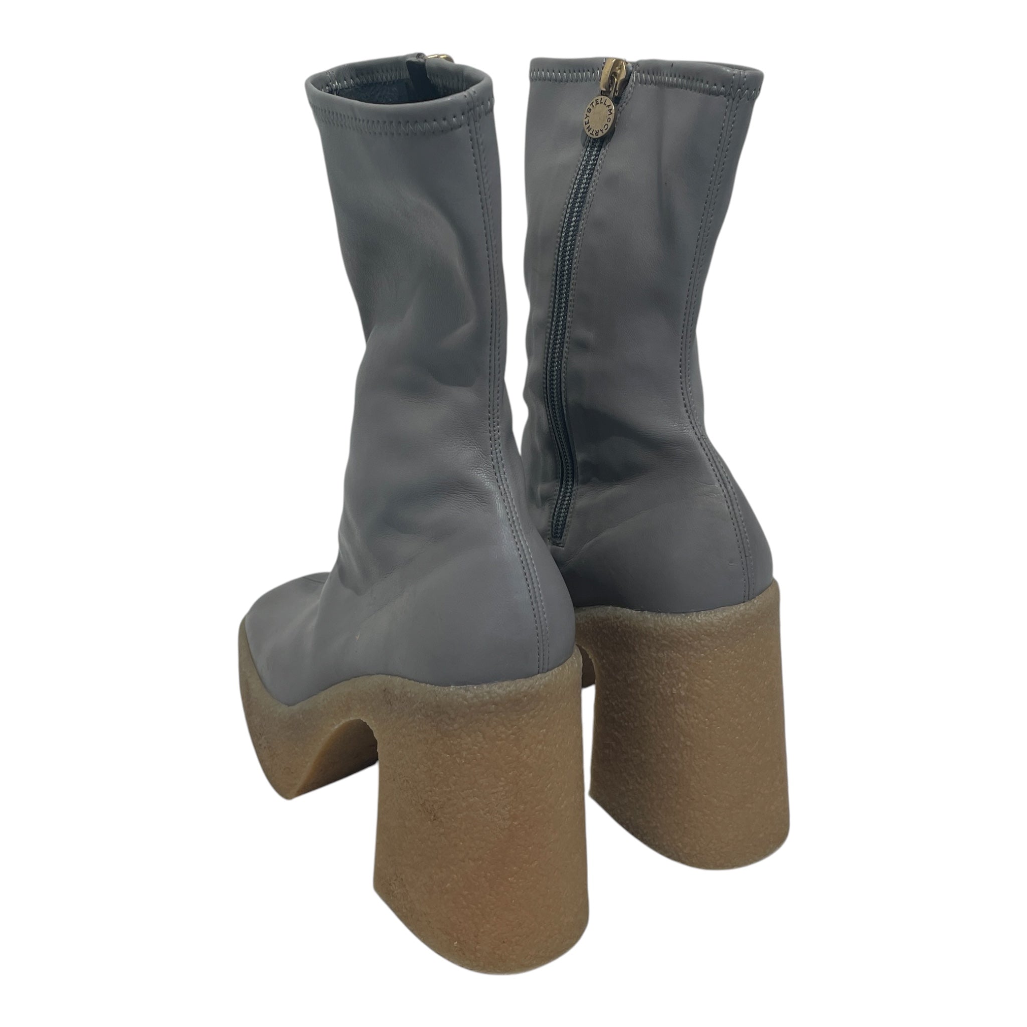 STELLAMcCARTNEY/Boots/EU 38/Leather/GRY/Skylar chunky boots view 2