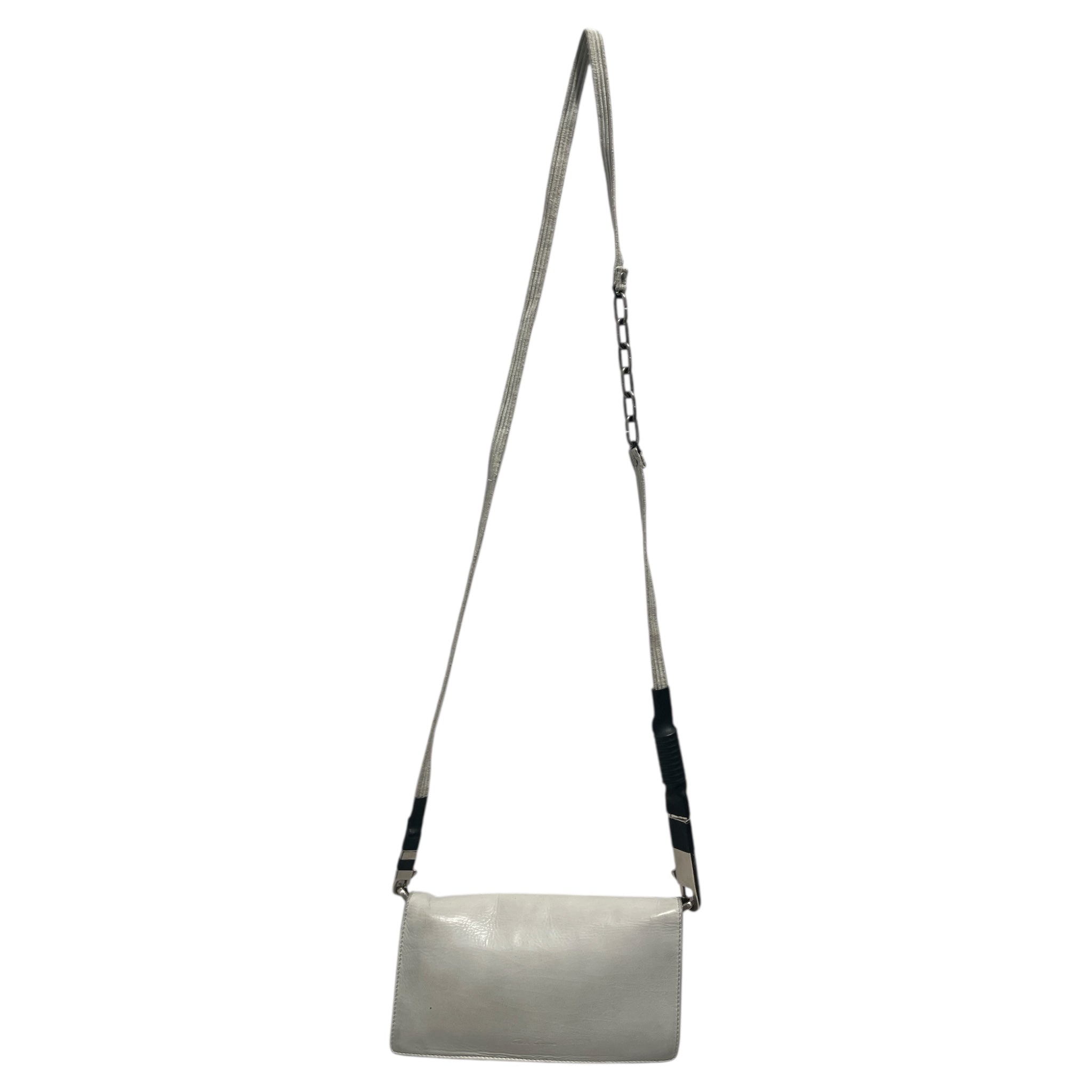 Rick Owens/Cross Body Bag/Leather/WHT/rick owens utilioty bag view 2
