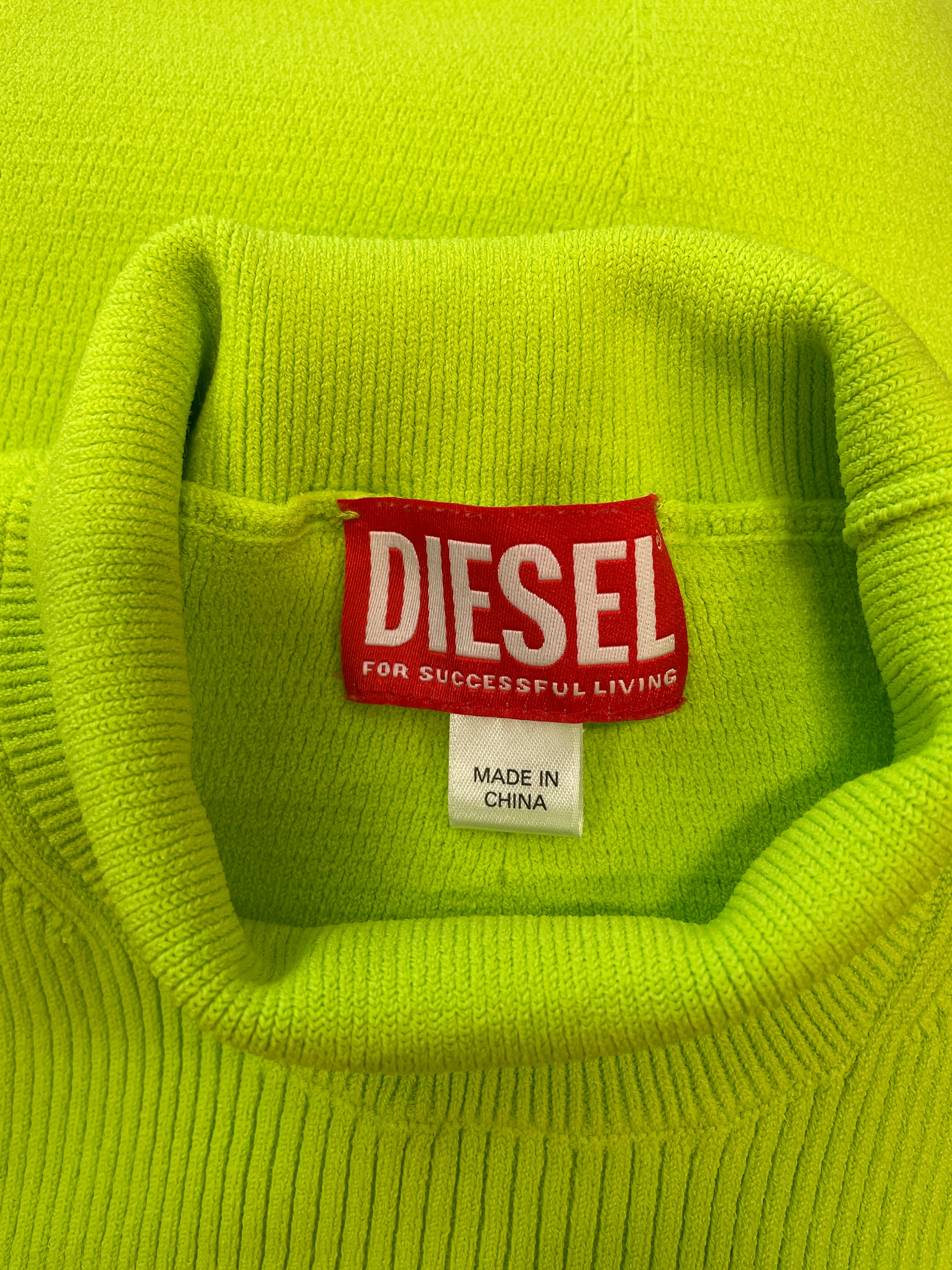 DIESEL/SL Cut & Sew/XS/Rayon/GRN/NEON/ONERVA TOP/METAL LOGO view 3