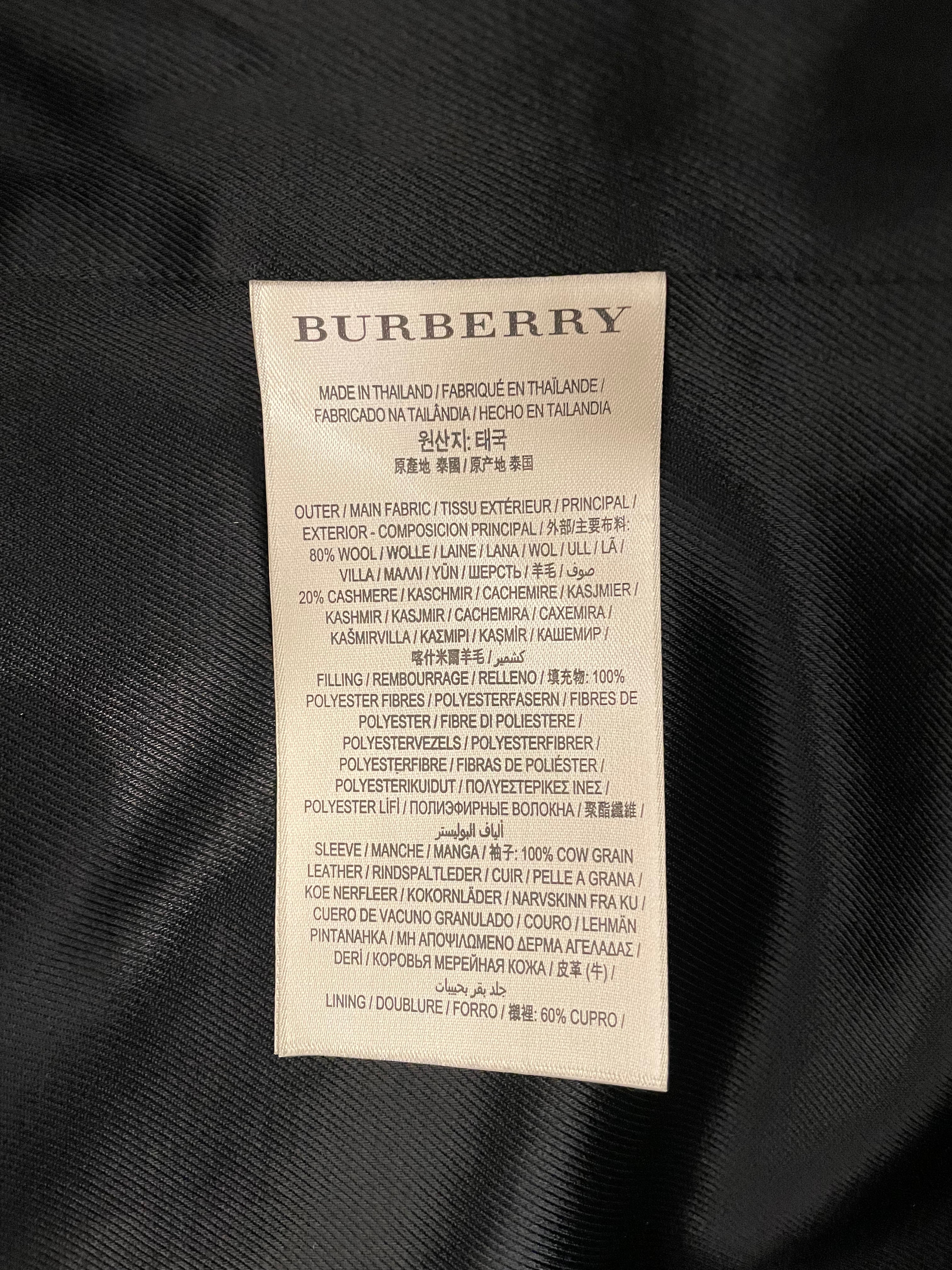 BURBERRY LONDON/Fleece Jkt/L/Wool/BLK/bomber Jacke with wool view 4