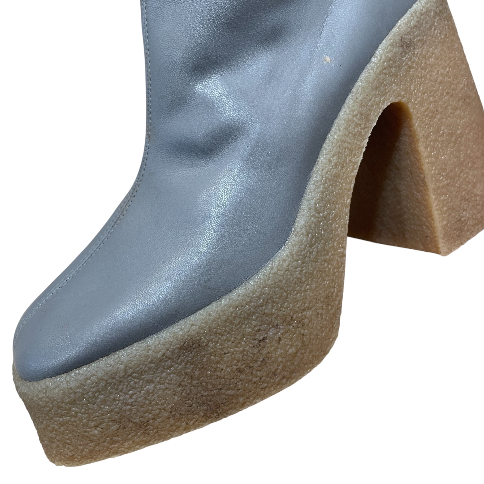 STELLAMcCARTNEY/Boots/EU 38/Leather/GRY/Skylar chunky boots view 5