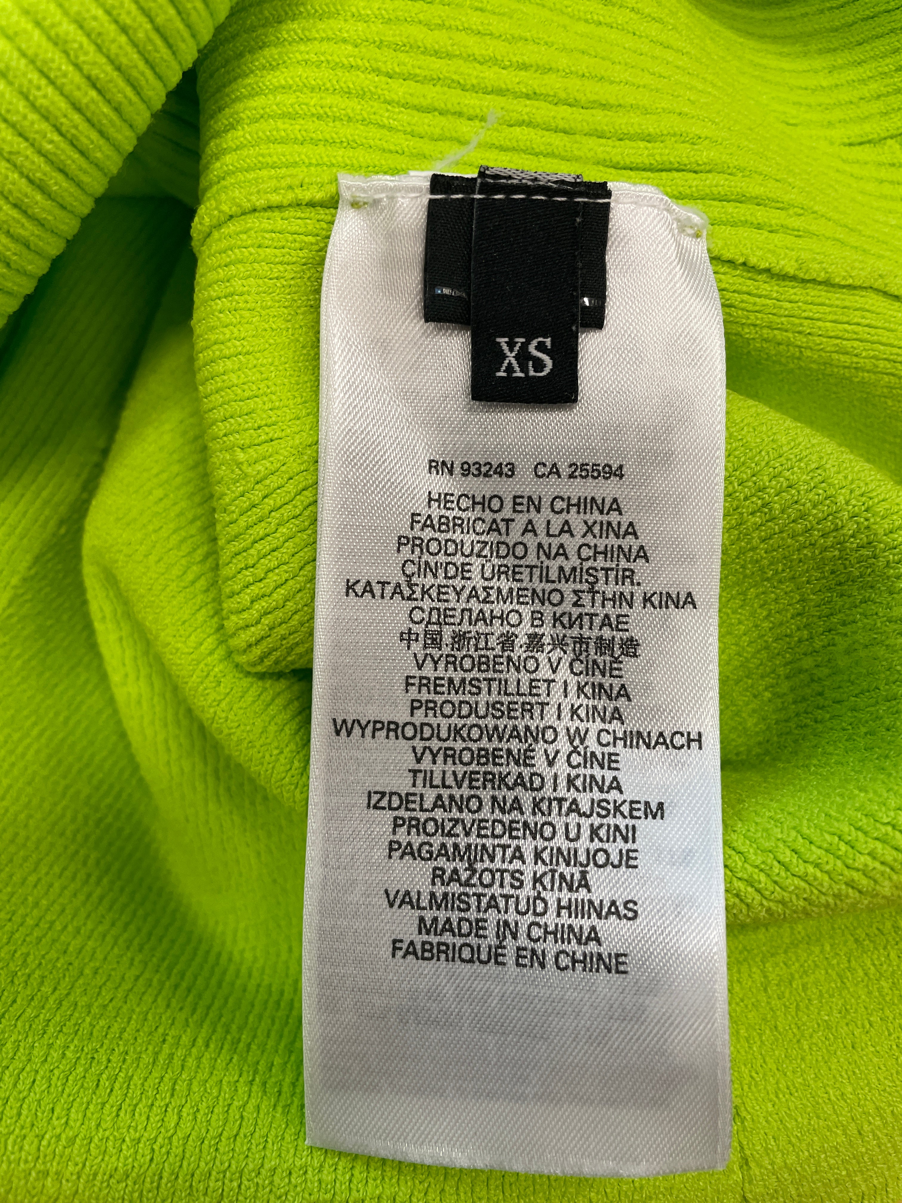 DIESEL/SL Cut & Sew/XS/Rayon/GRN/NEON/ONERVA TOP/METAL LOGO view 4