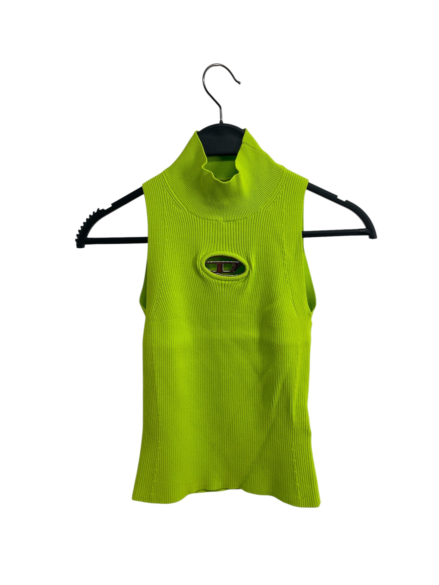 DIESEL/SL Cut & Sew/XS/Rayon/GRN/NEON/ONERVA TOP/METAL LOGO view 1
