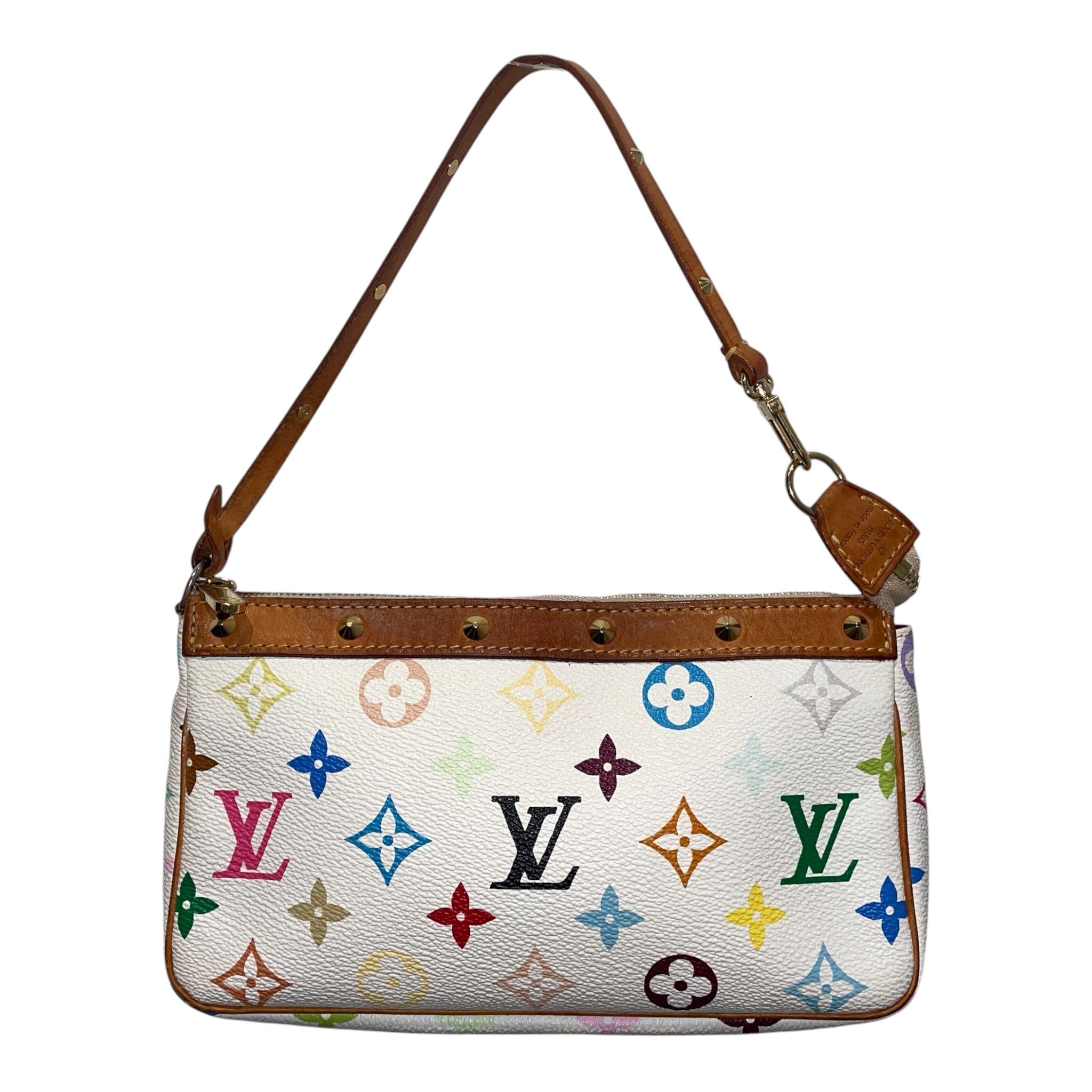 LOUIS VUITTON/Clutch Bag/Monogram/Leather/WHT/MULTICOLOR MONO view 2