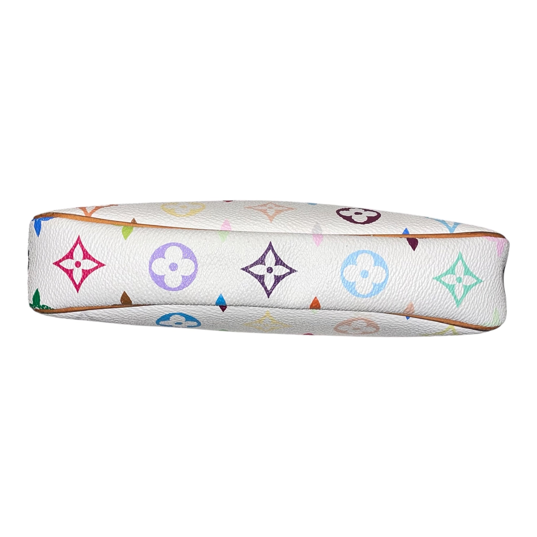 LOUIS VUITTON/Clutch Bag/Monogram/Leather/WHT/MULTICOLOR MONO view 3