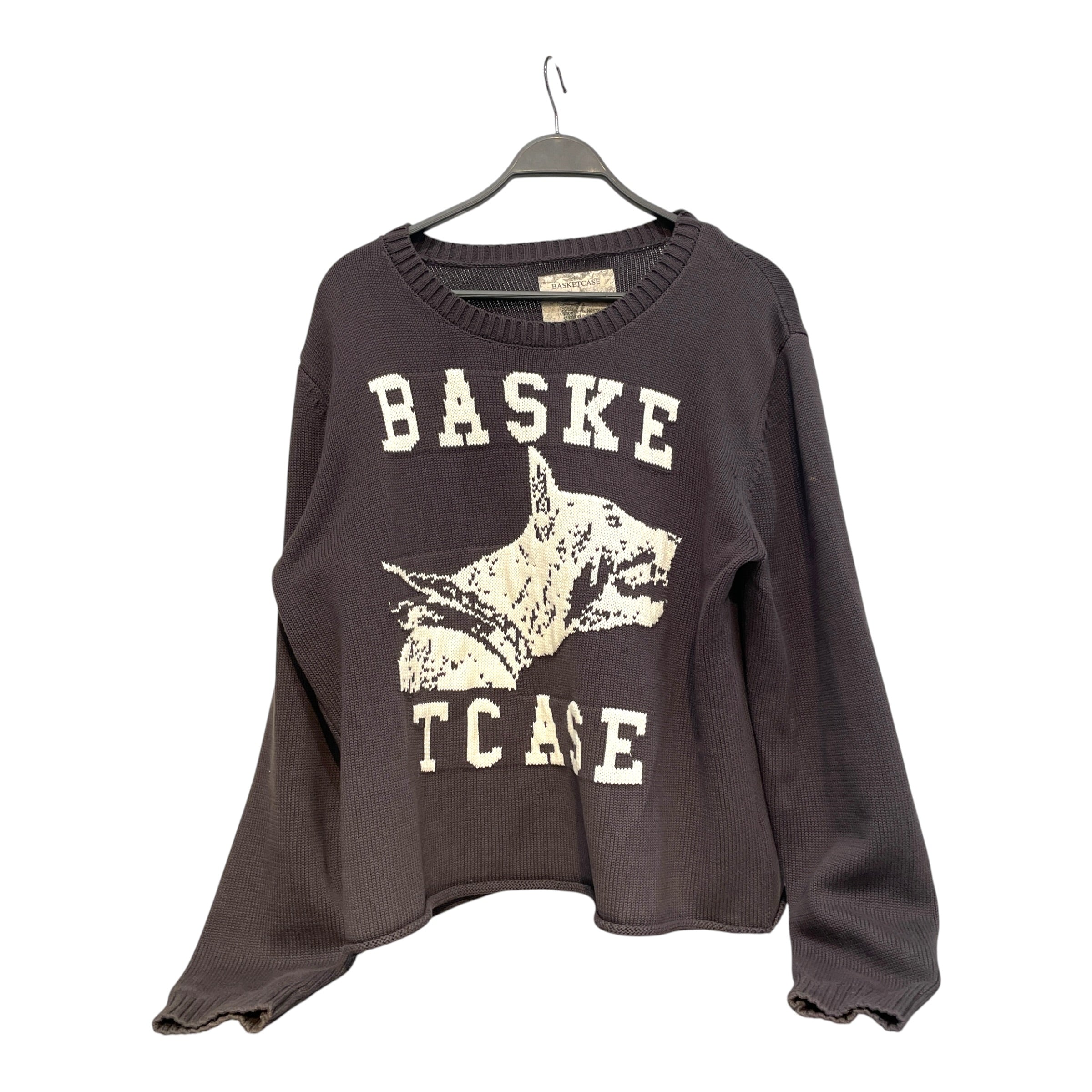 basketcase gallery/Sweater/XL/Graphic/Cotton/GRY/Raw College Knit Sweater view 1