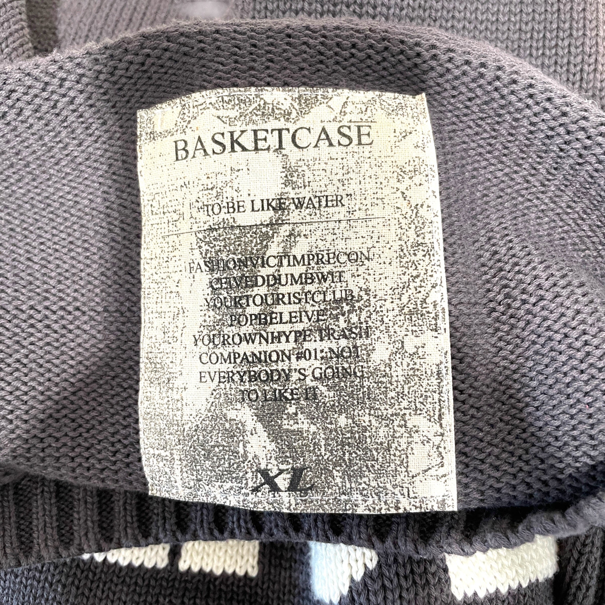 basketcase gallery/Sweater/XL/Graphic/Cotton/GRY/Raw College Knit Sweater view 4