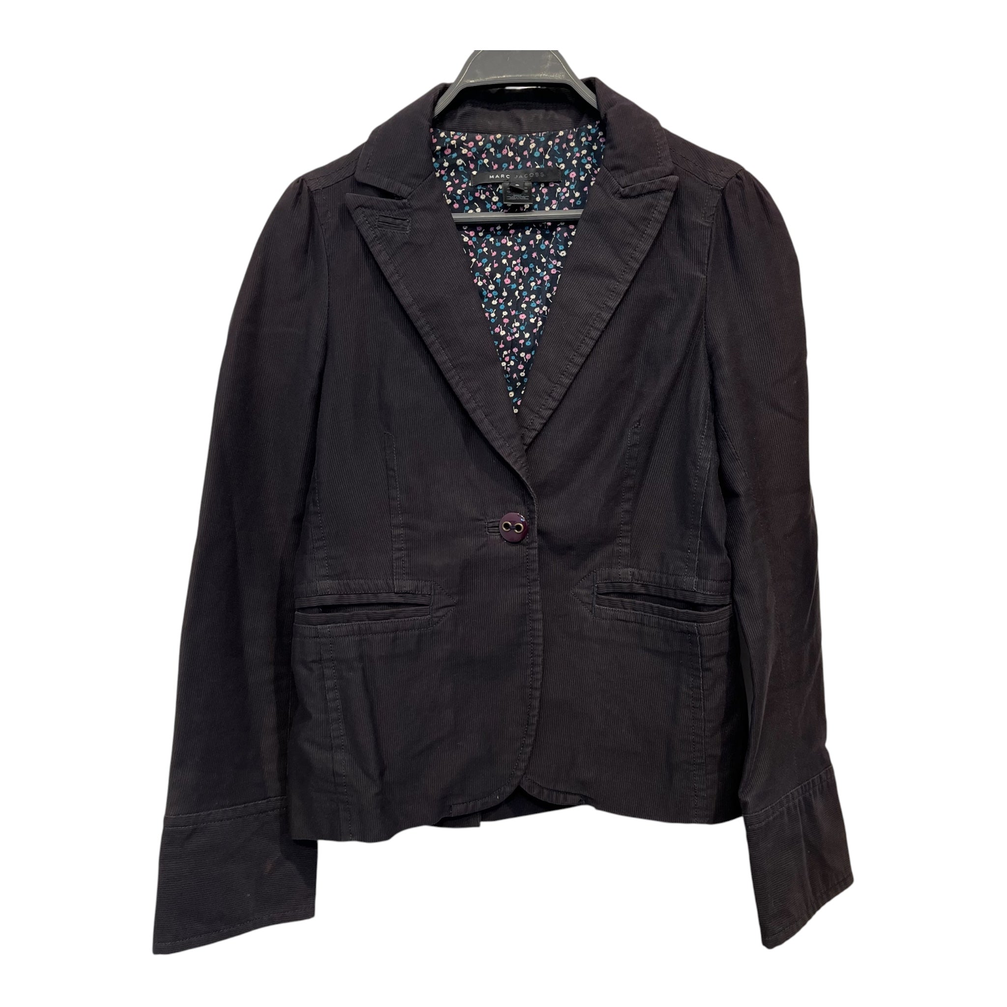 MARC JACOBS/Blouson/6/Cotton/BLK/floral lined button blazer view 1