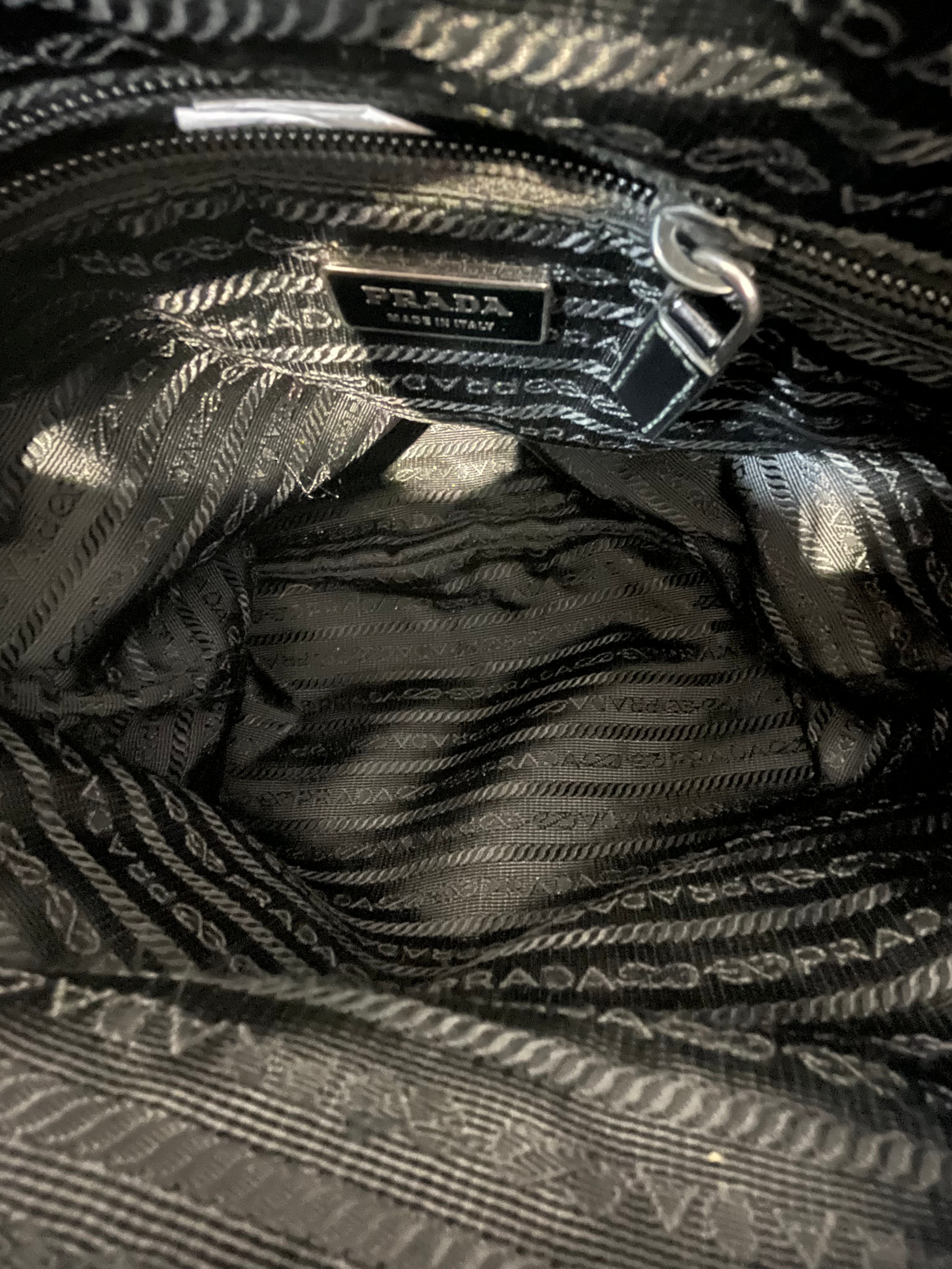 PRADA/Cross Body Bag/Nylon/BLK/messenger bag view 4