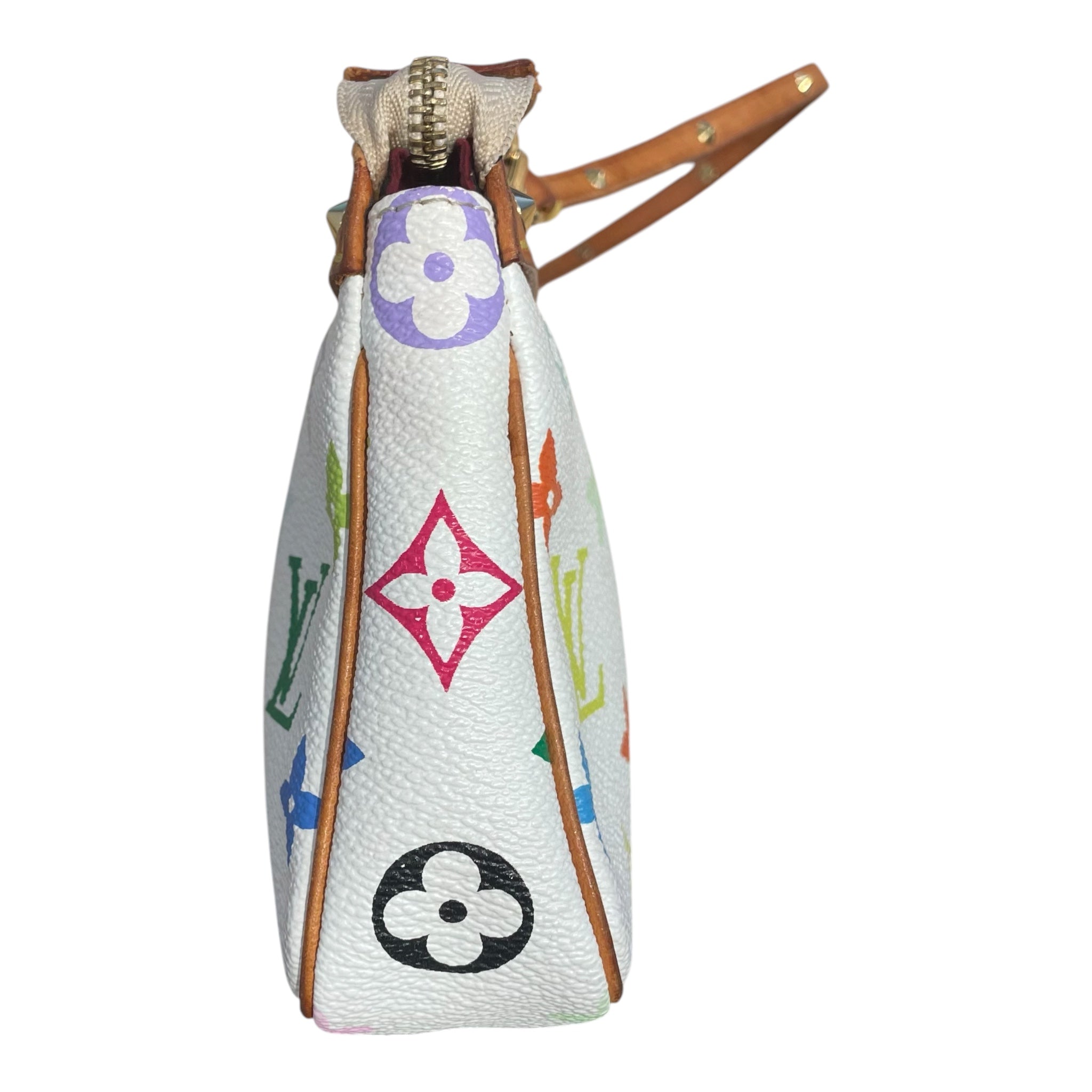 LOUIS VUITTON/Clutch Bag/Monogram/Leather/WHT/MULTICOLOR MONO view 8