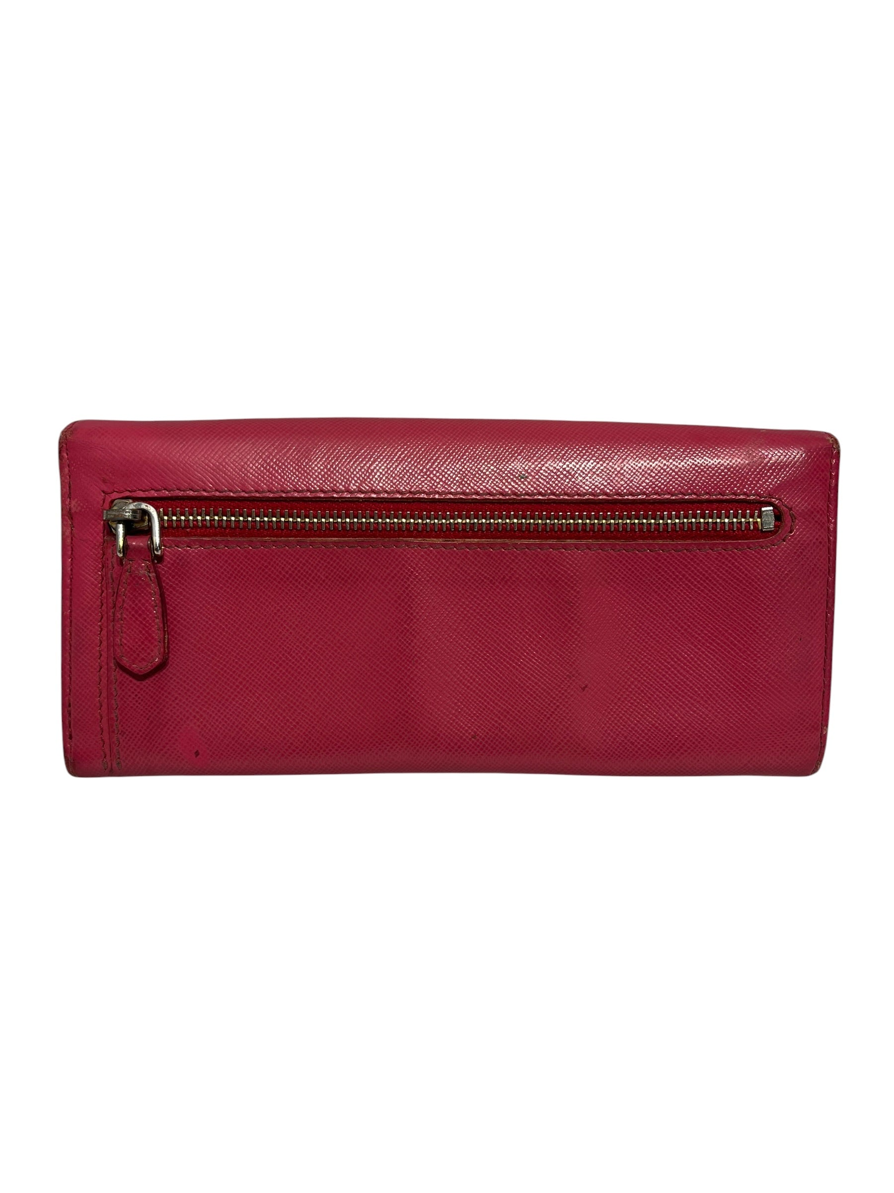 PRADA/Long Wallet/Stripe/Leather/PNK/RIBBON BOW DETAIL view 2