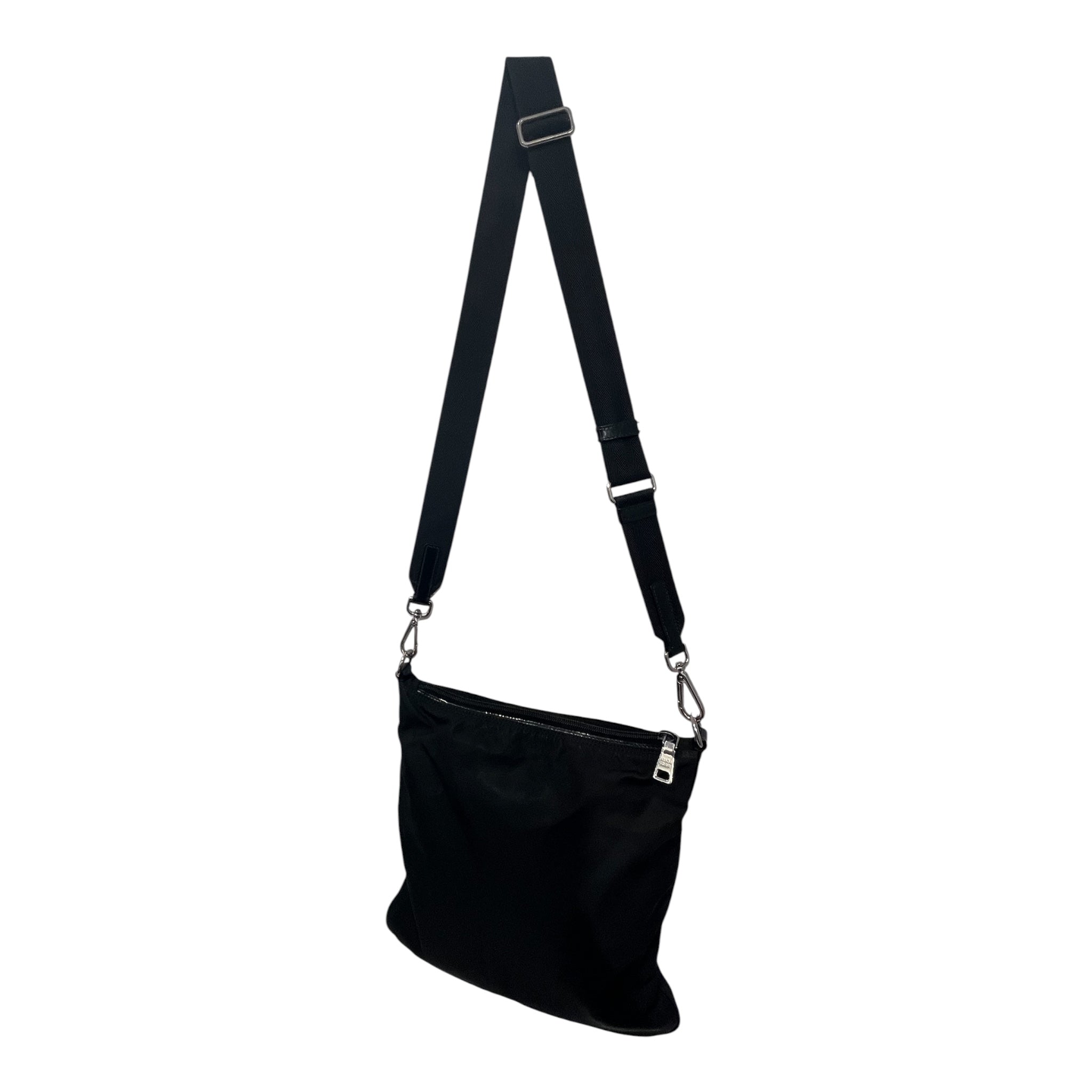 PRADA/Cross Body Bag/Nylon/BLK/messenger bag view 2
