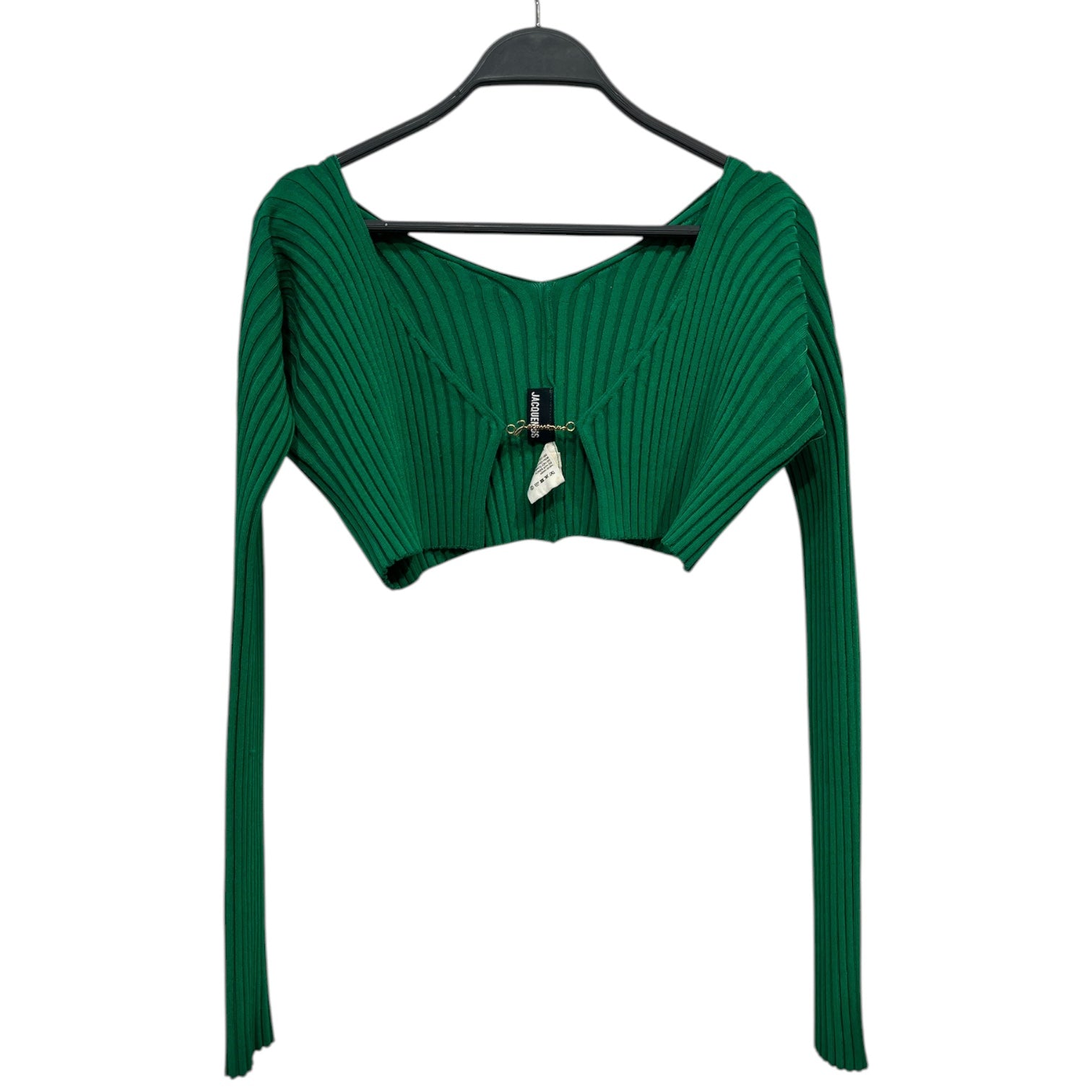 JACQUEMUS/LS Blouse/36/Cotton/GRN/GOLD LOGO CENTER CHEST view 1