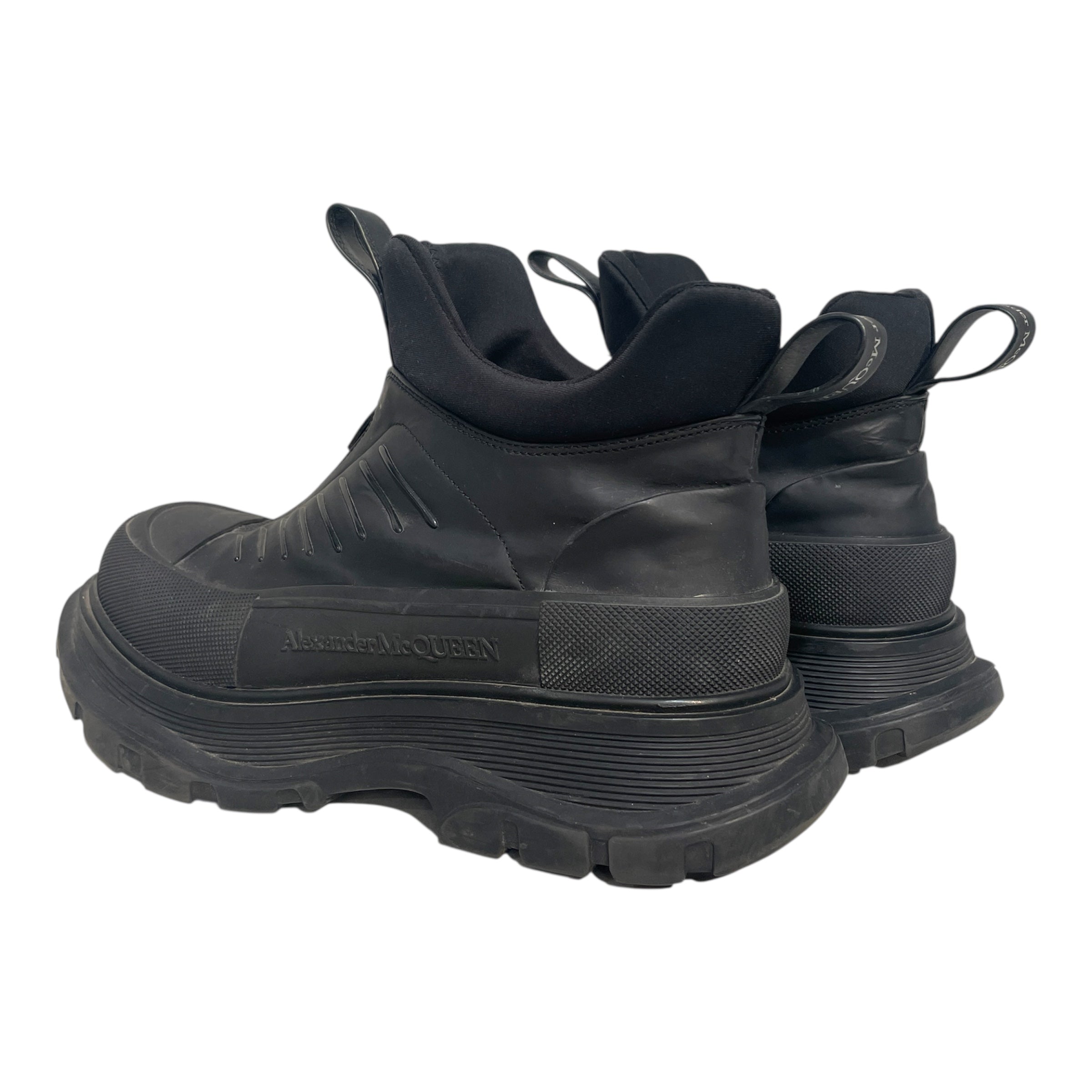 Alexander McQueen/Boots/EU 43/Nylon/BLK/Leather boots view 3