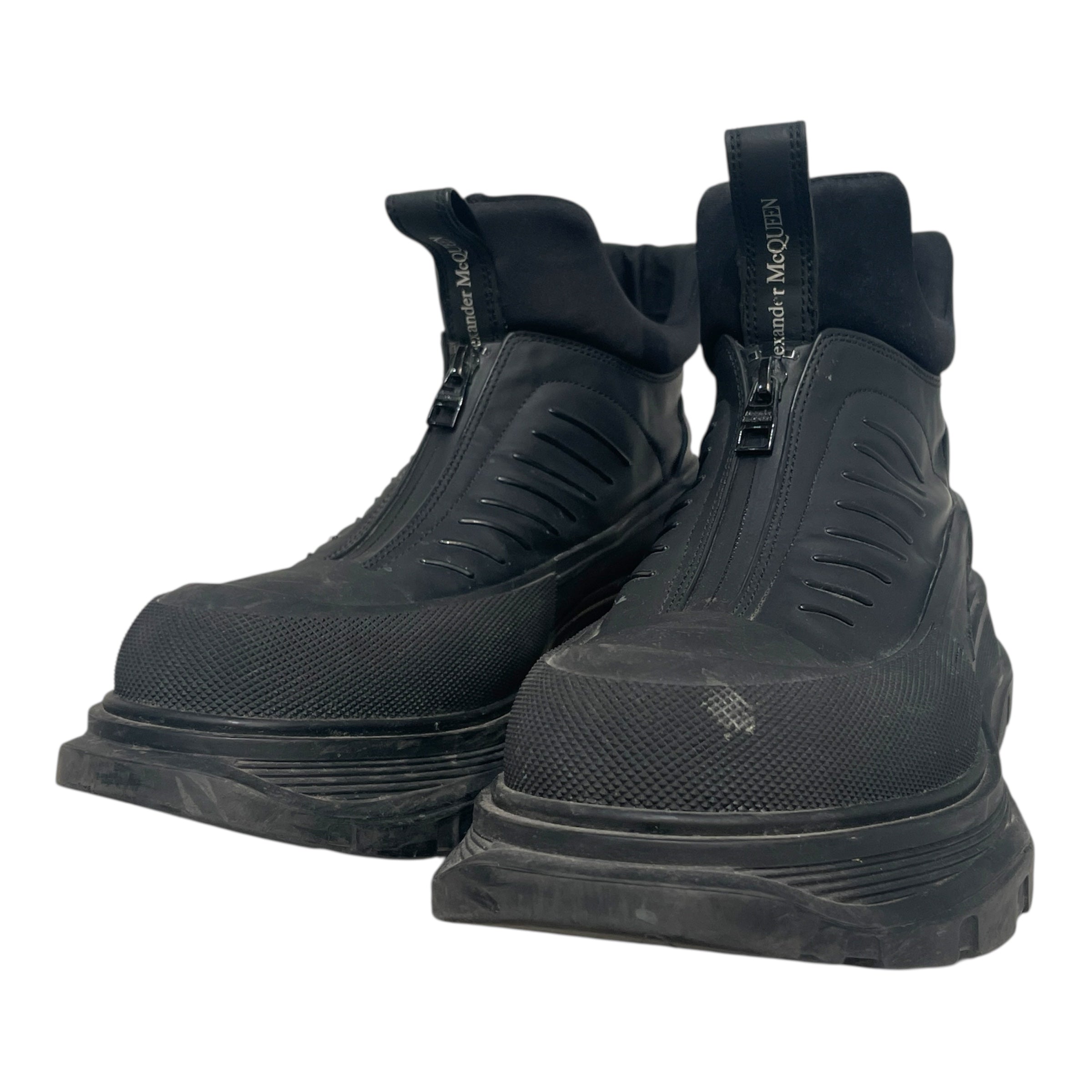 Alexander McQueen/Boots/EU 43/Nylon/BLK/Leather boots view 4