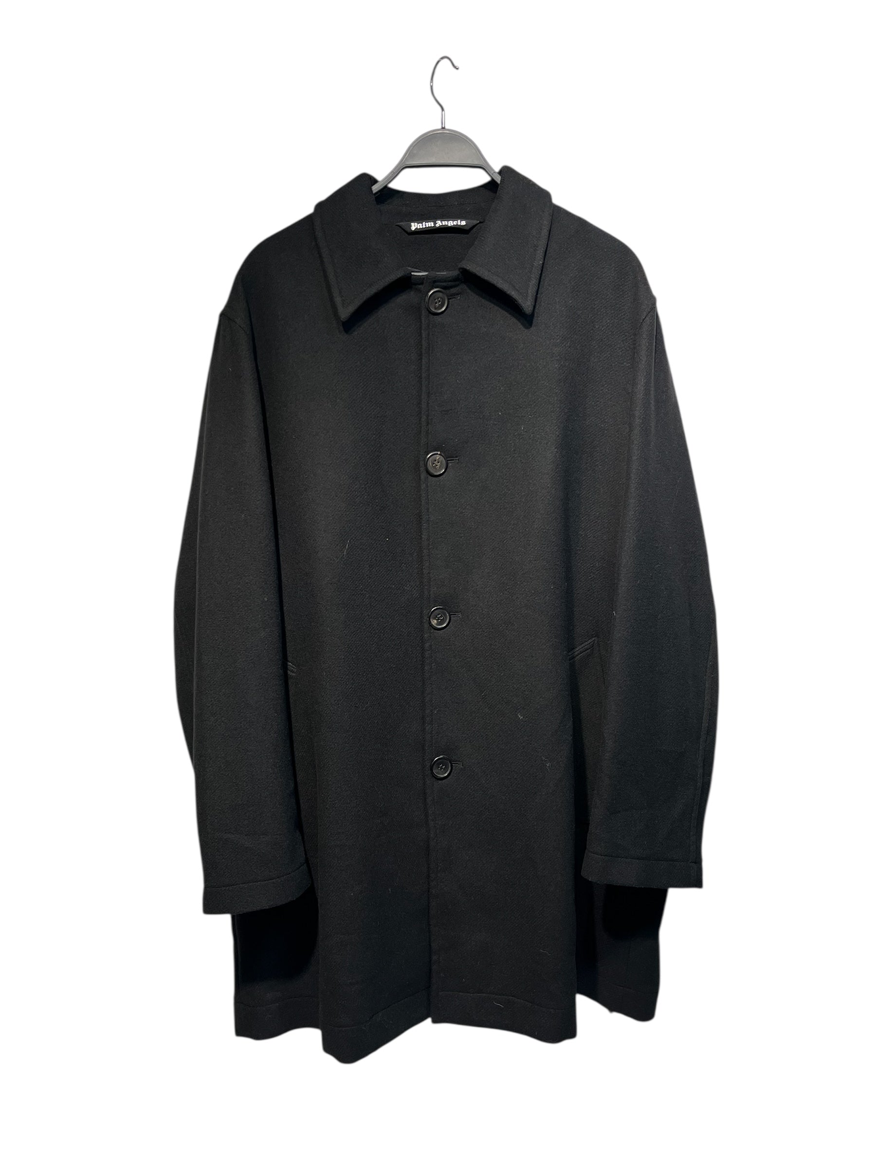 Palm Angels/Trench Coat/52/Wool/BLK/ view 1