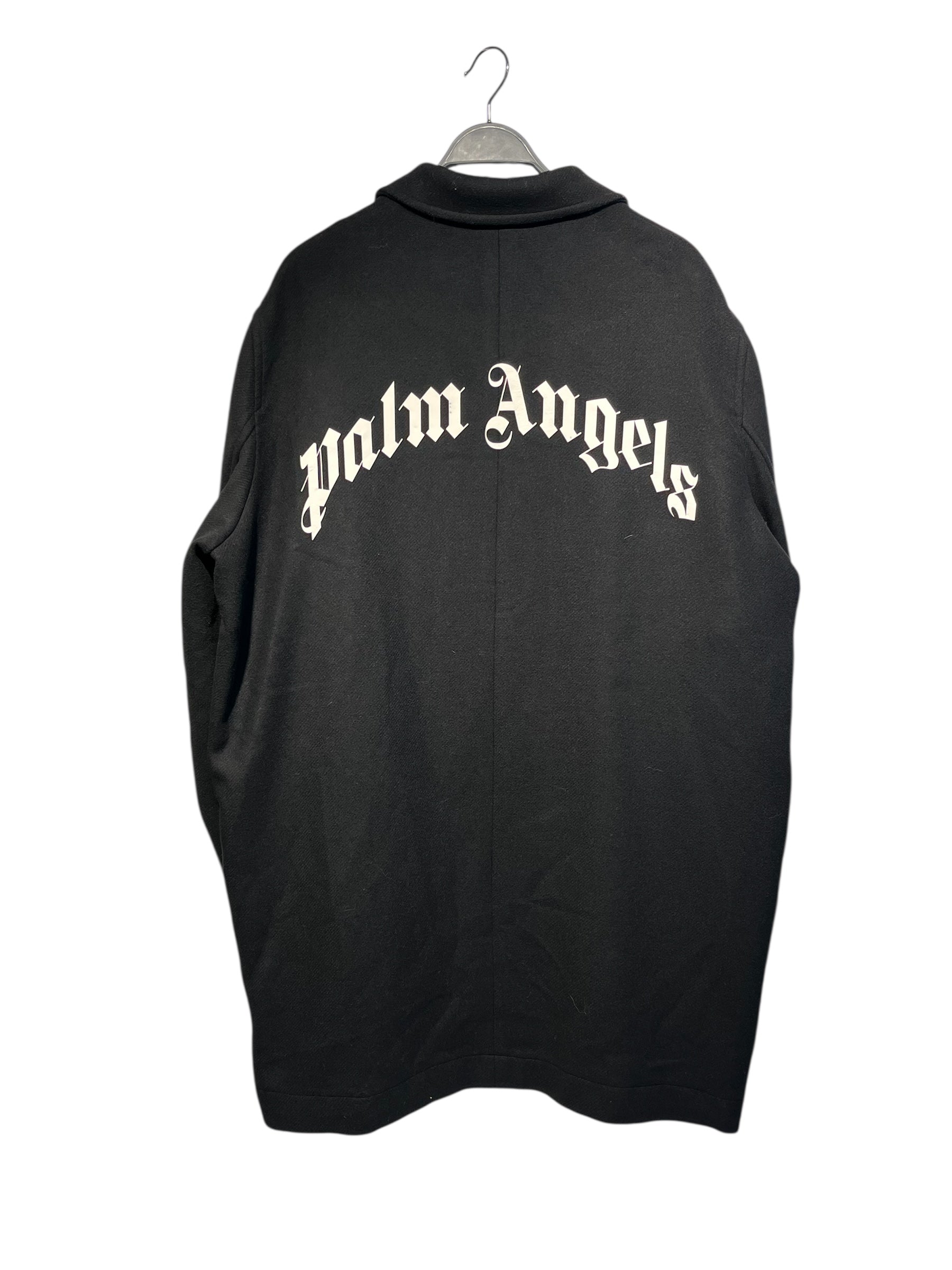 Palm Angels/Trench Coat/52/Wool/BLK/ view 2