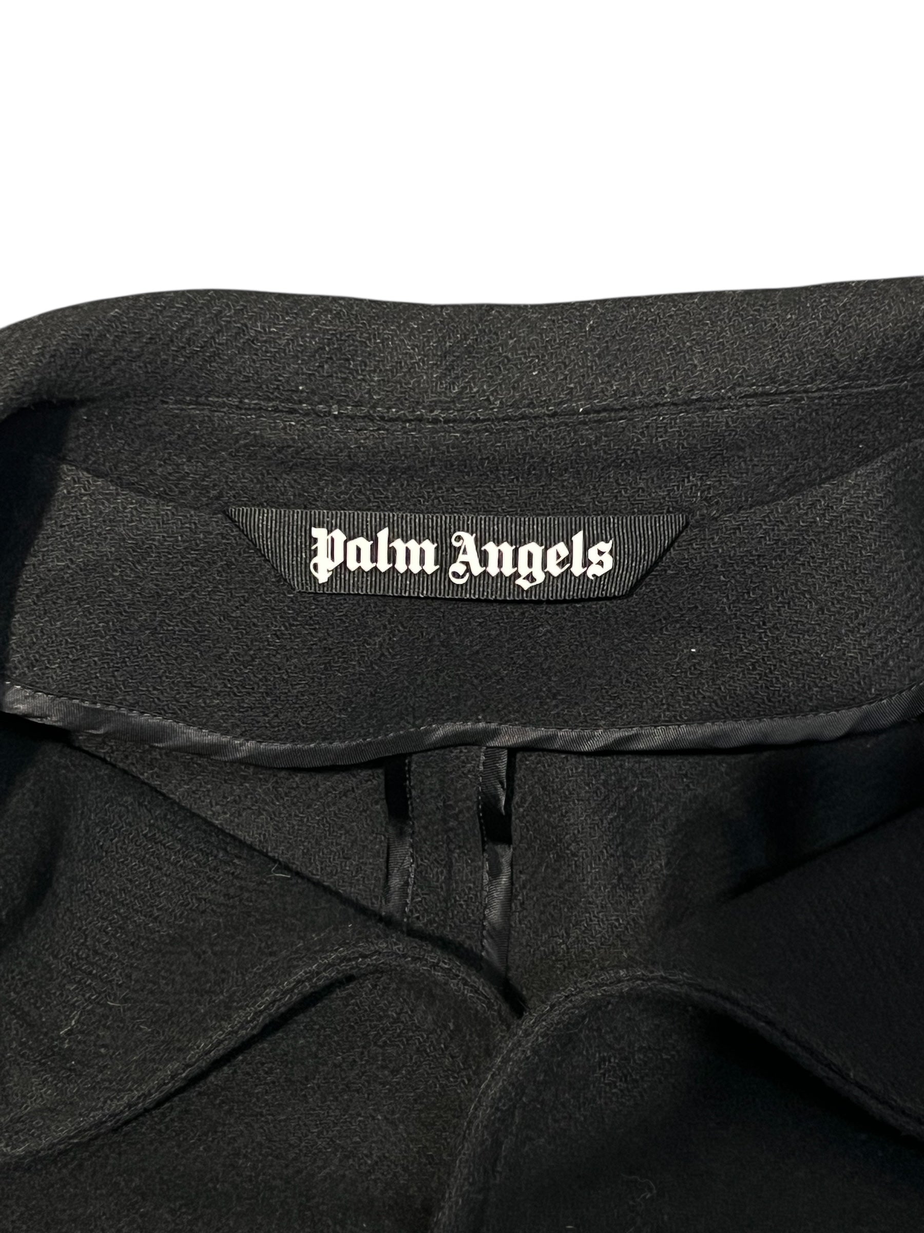 Palm Angels/Trench Coat/52/Wool/BLK/ view 3