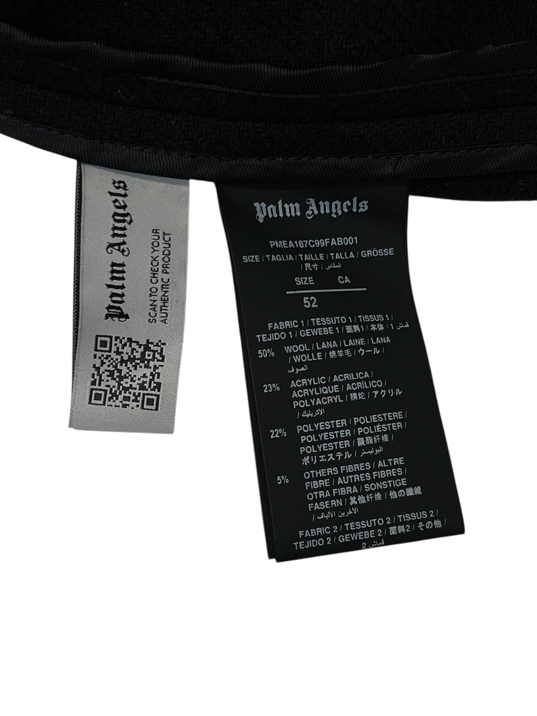 Palm Angels/Trench Coat/52/Wool/BLK/ view 4