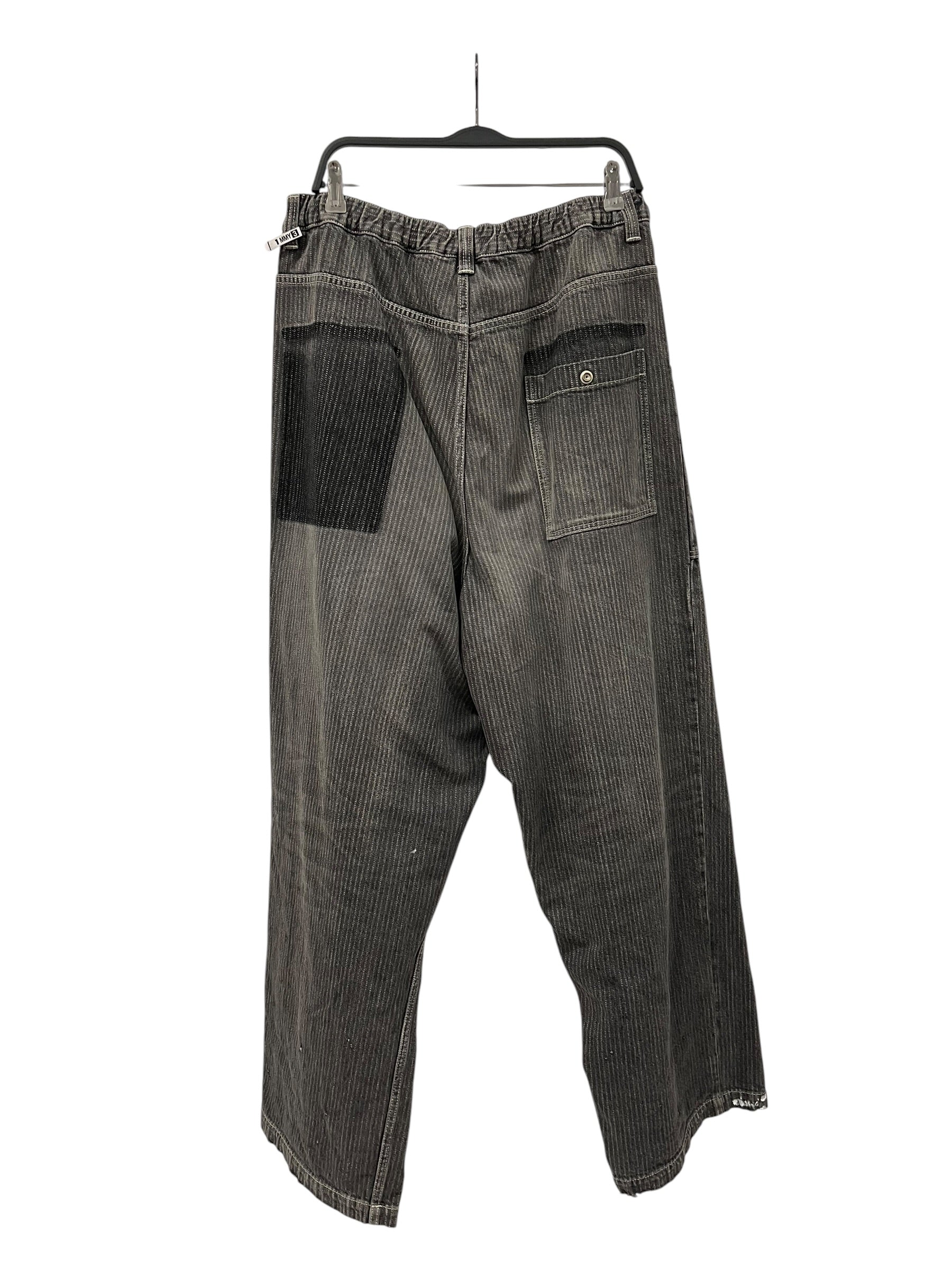 MIHARA YASUHIRO/Pants/52/Denim/GRY/Stripe/PANELED DRAWSTRING JEANS view 2