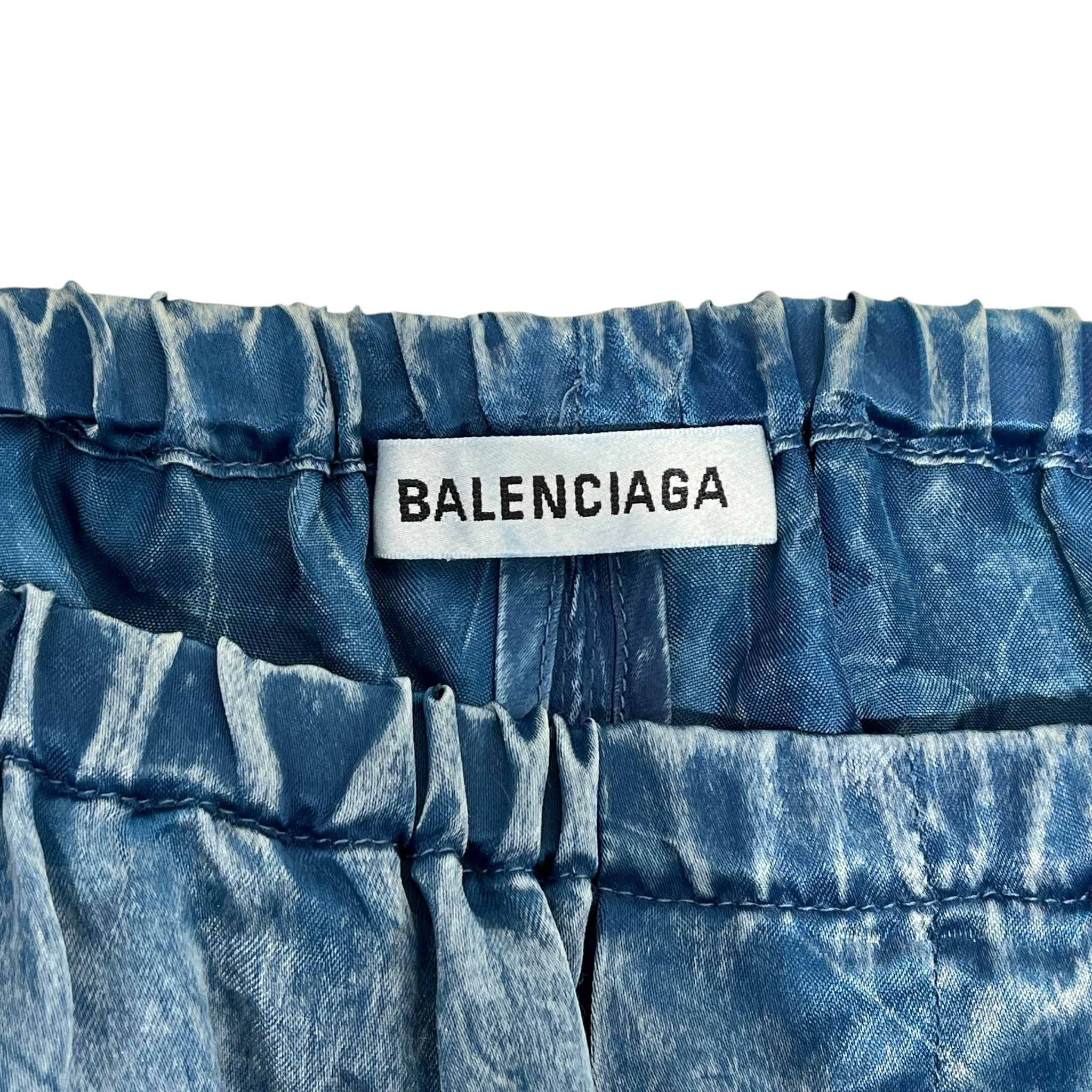 BALENCIAGA/Pants/44/BLU/washed denim lounge pants view 3