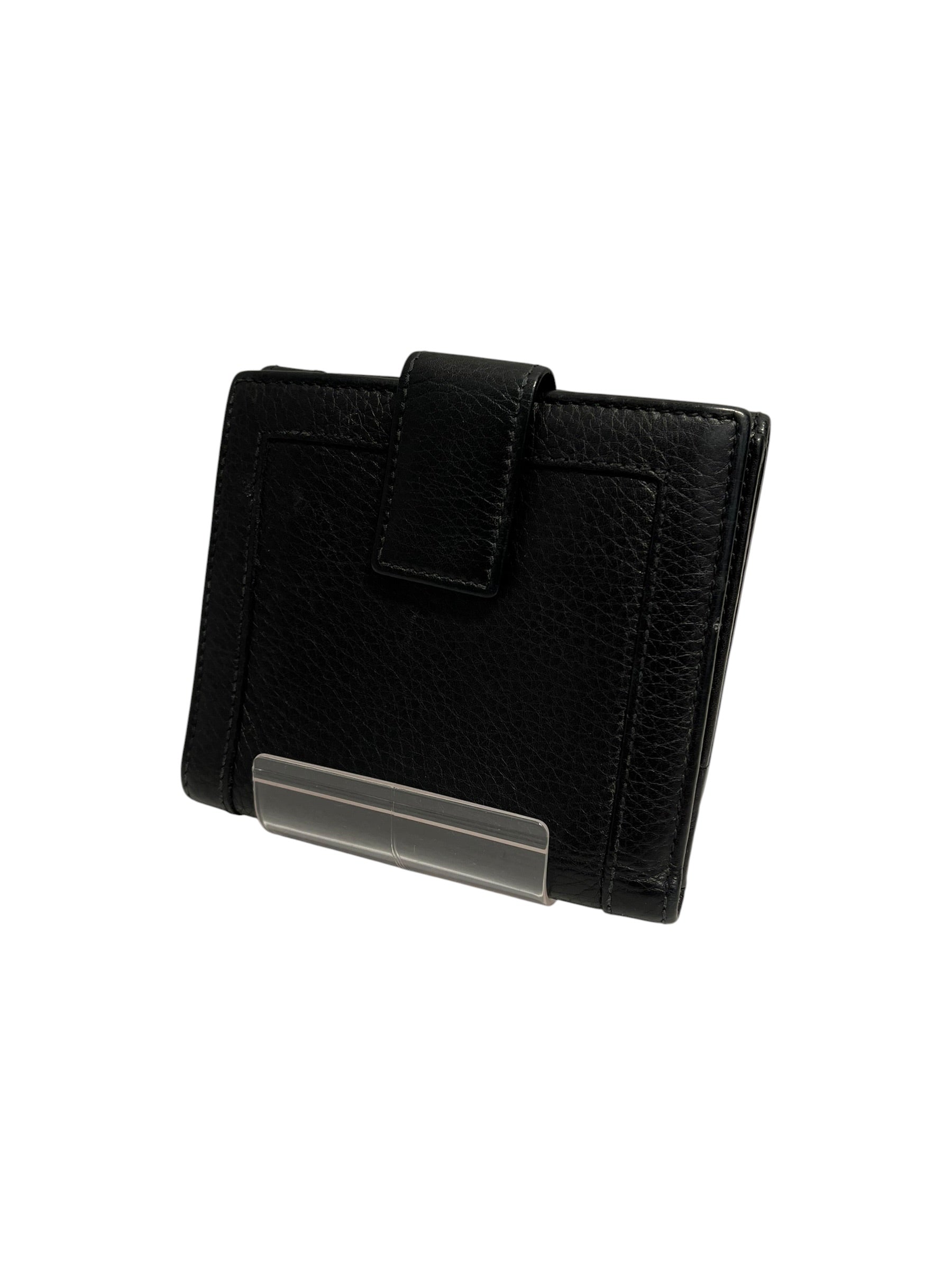 GUCCI/TOM FORD/Bifold Wallet/Leather/BLK/silver stud hardware blk bi fo view 2