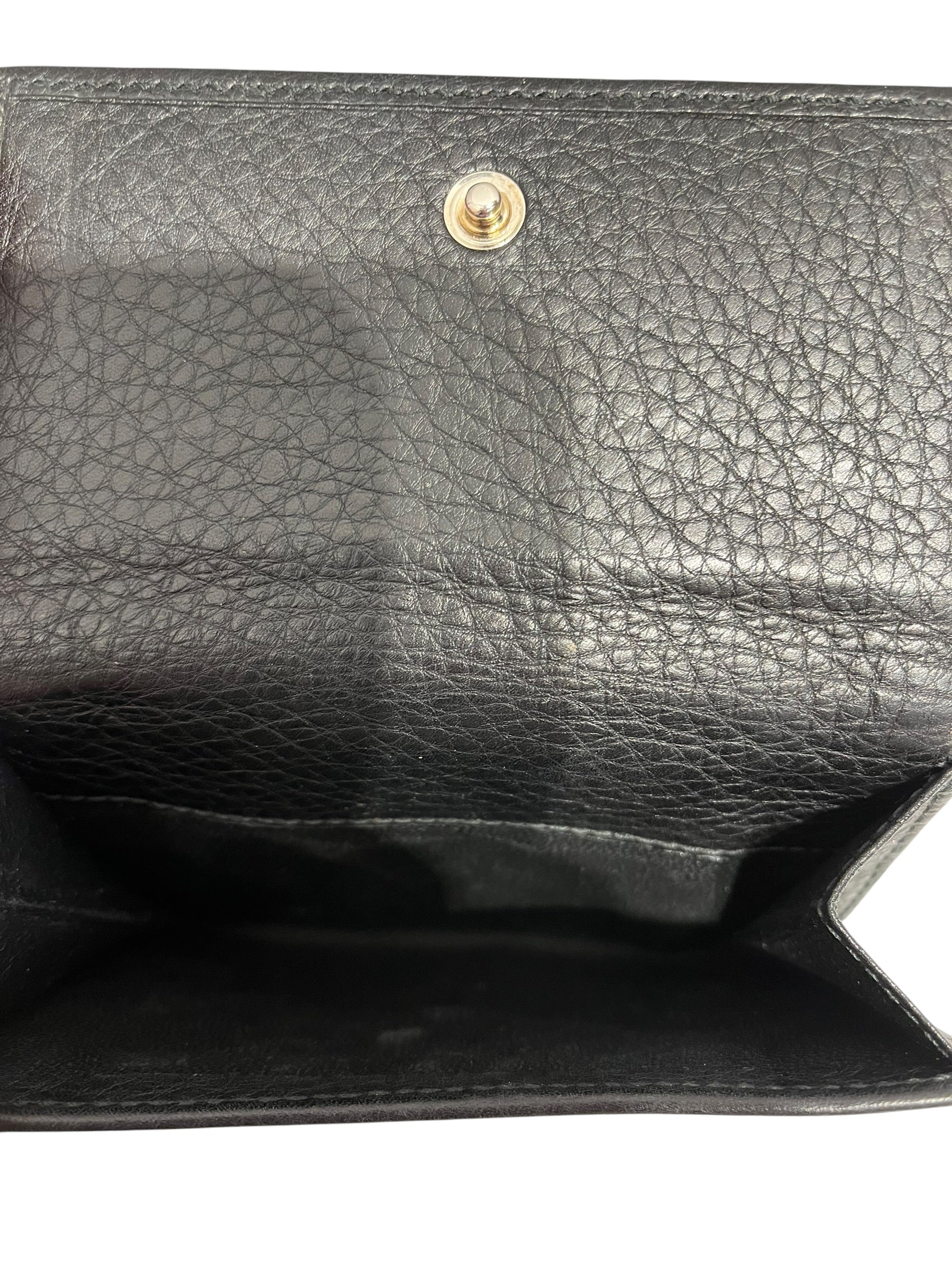 GUCCI/TOM FORD/Bifold Wallet/Leather/BLK/silver stud hardware blk bi fo view 3