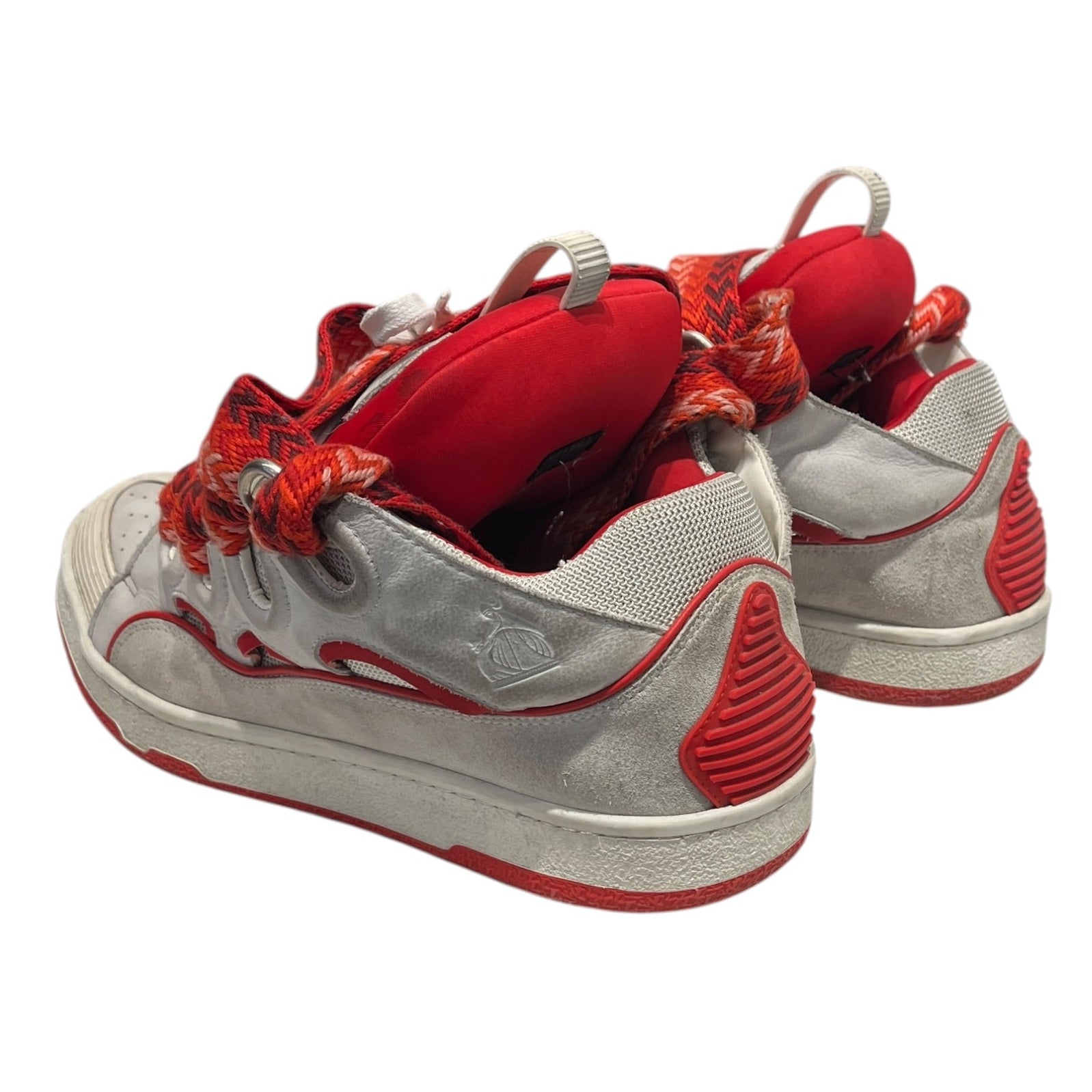 LANVIN/Low-Sneakers/US 11/All Over Print/Suede/RED/Tassel/Chunky Curb Sneakers in Red view 2