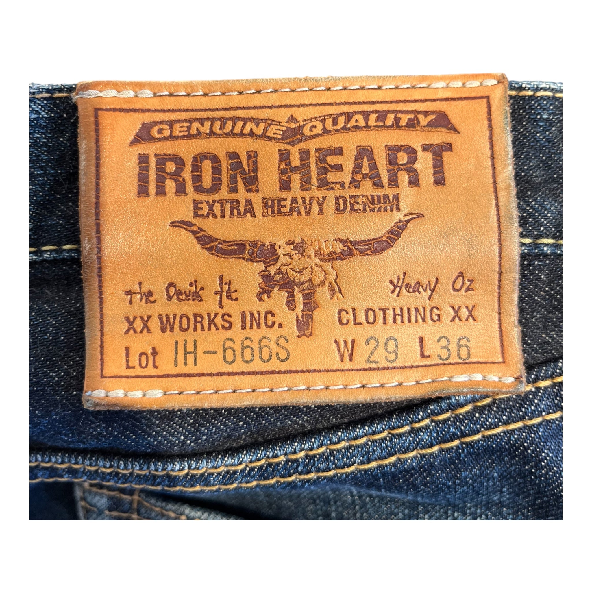 IRON HEART/Straight Pants/29/Denim/IDG/button fly/selvedge/W29 view 3