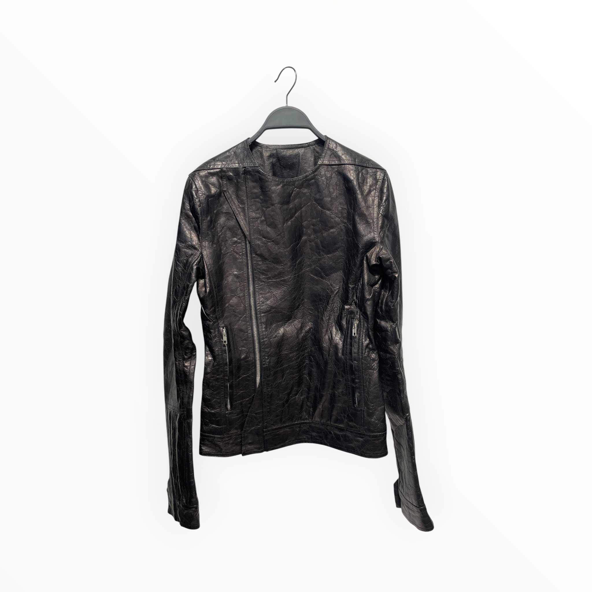 Rick Owens/Leather Jkt/36/Leather/BLK/deer leather view 1