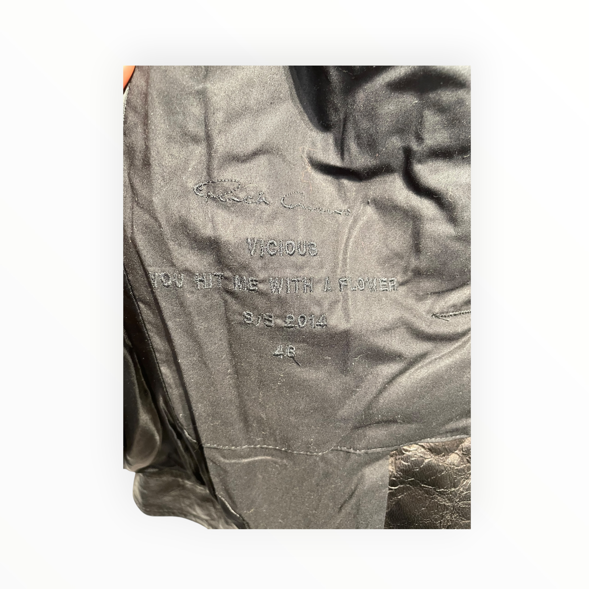 Rick Owens/Leather Jkt/36/Leather/BLK/deer leather view 3