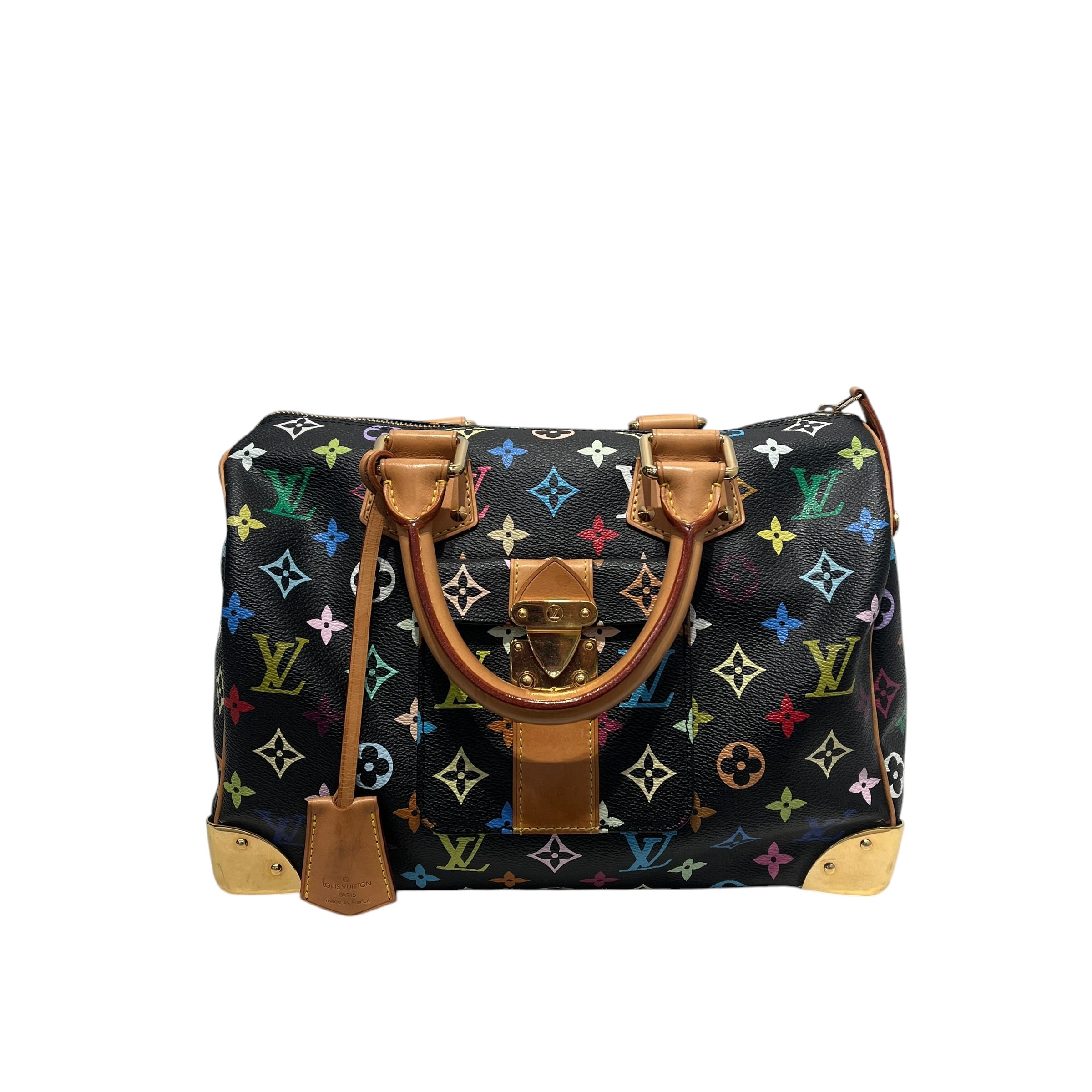 LOUIS VUITTON/Hand Bag/Monogram/Leather/BLK/TAKASHI MARUKAMI BLACK
