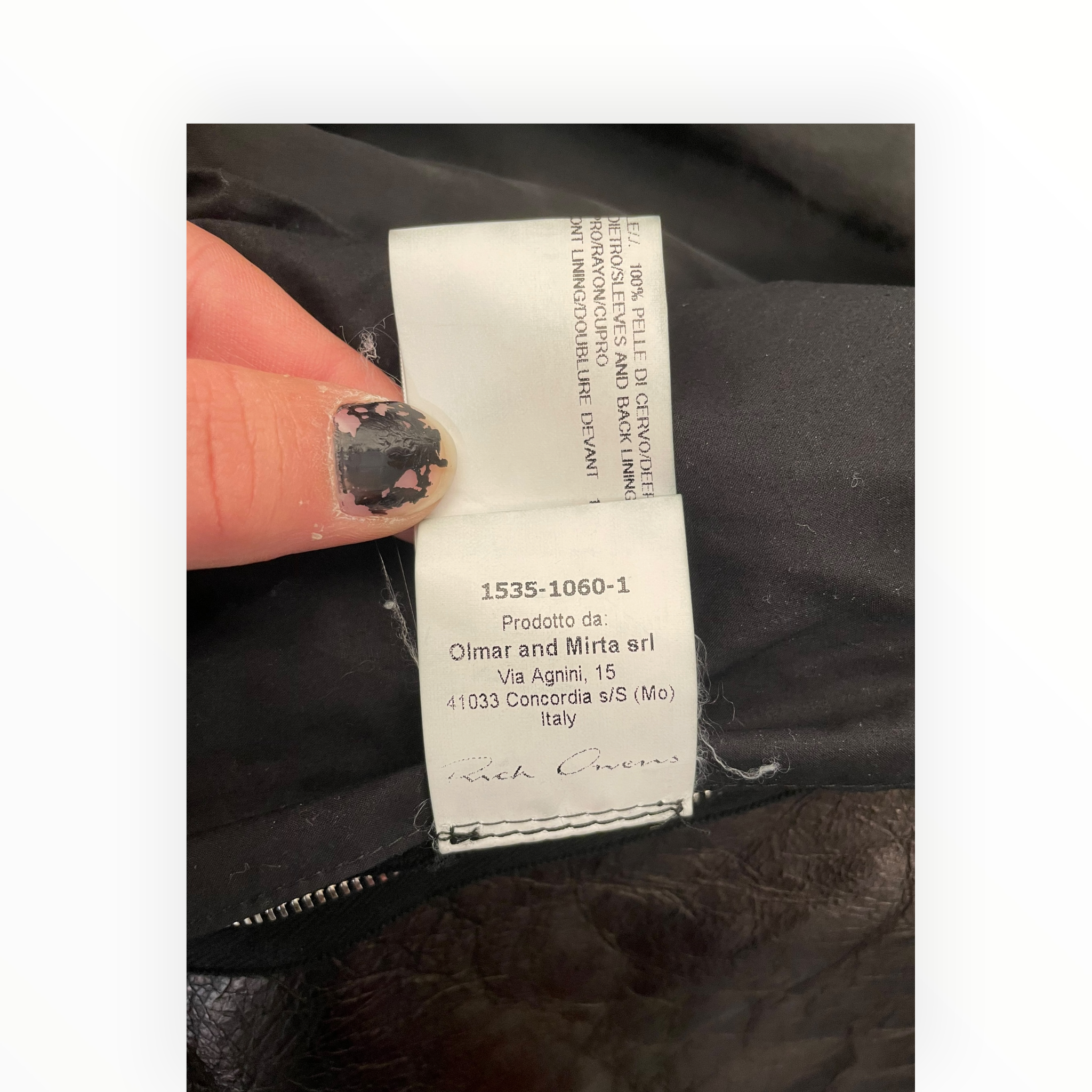 Rick Owens/Leather Jkt/36/Leather/BLK/deer leather view 4