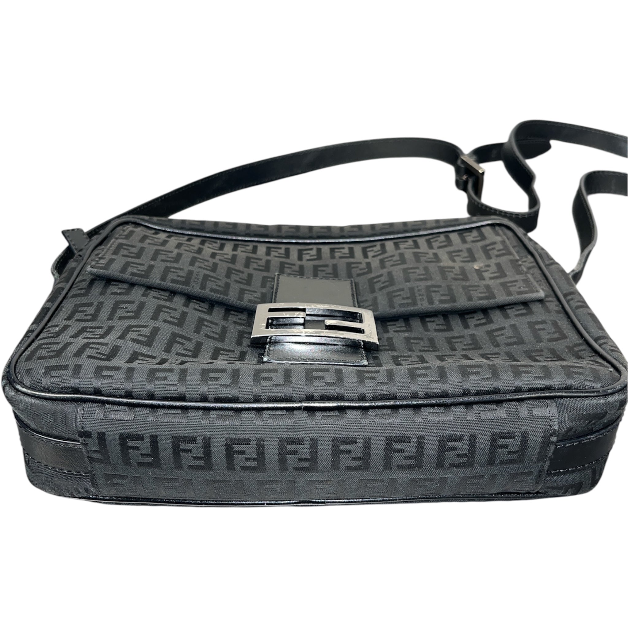 FENDI/Cross Body Bag/Monogram/Cotton/BLK/ZUCCHINO CANVAS CROSSBODY view 3