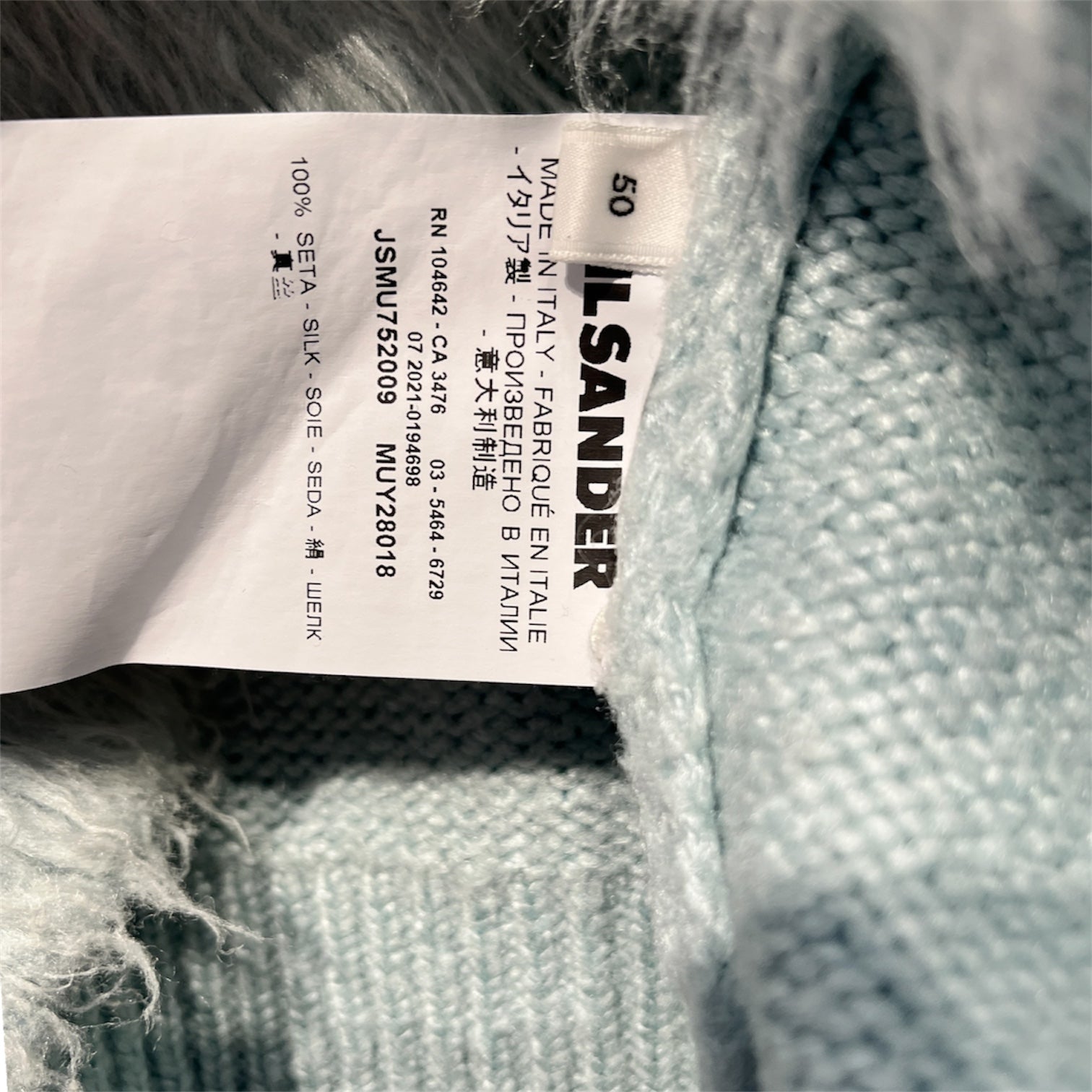 JIL SANDER/Sweater/50/Silk/BLU/jil sander sweater view 4