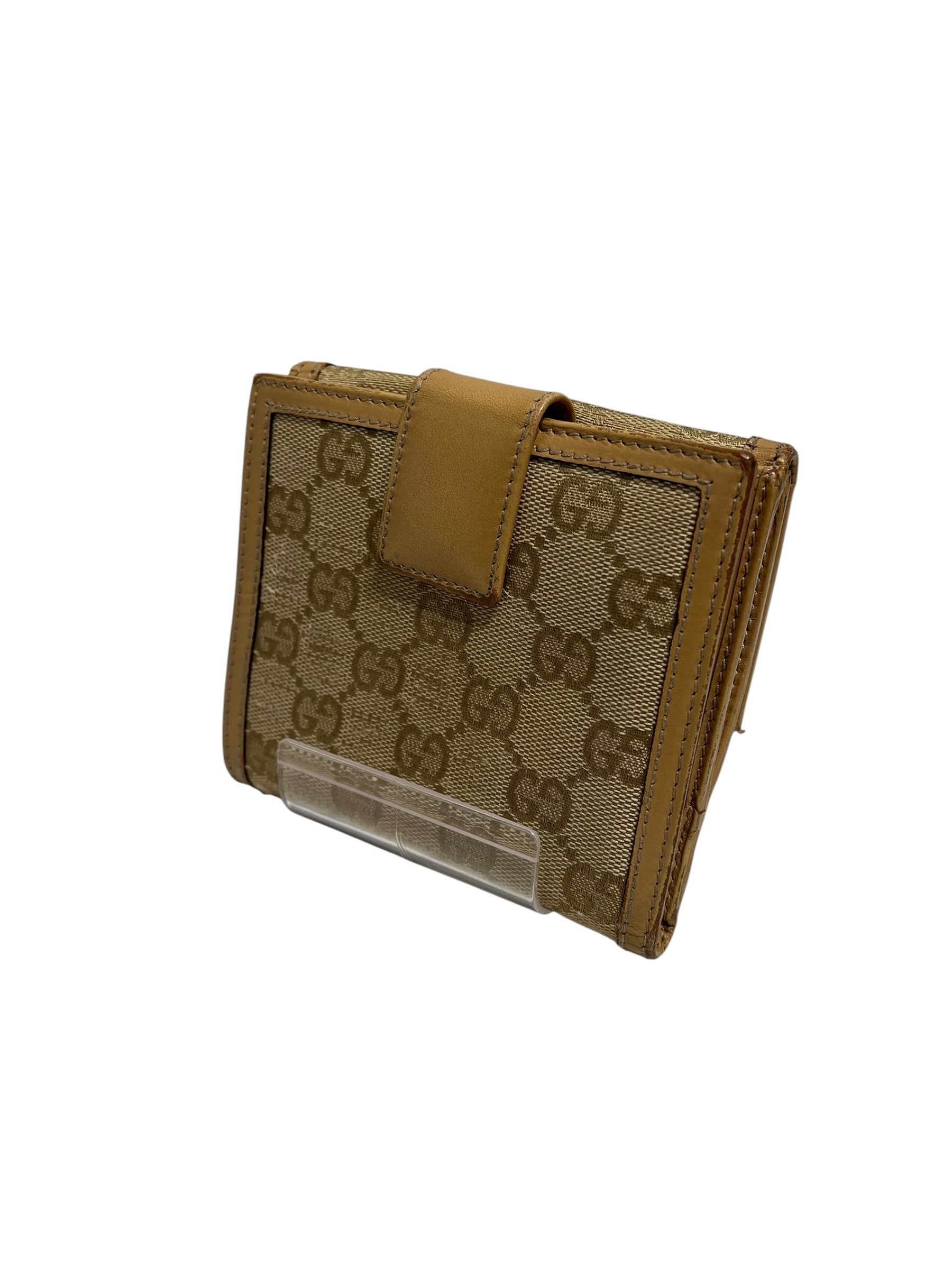GUCCI/Bifold Wallet/Monogram/Cotton/BEG/HORSEBIT TASSLE 233053 2184 view 2
