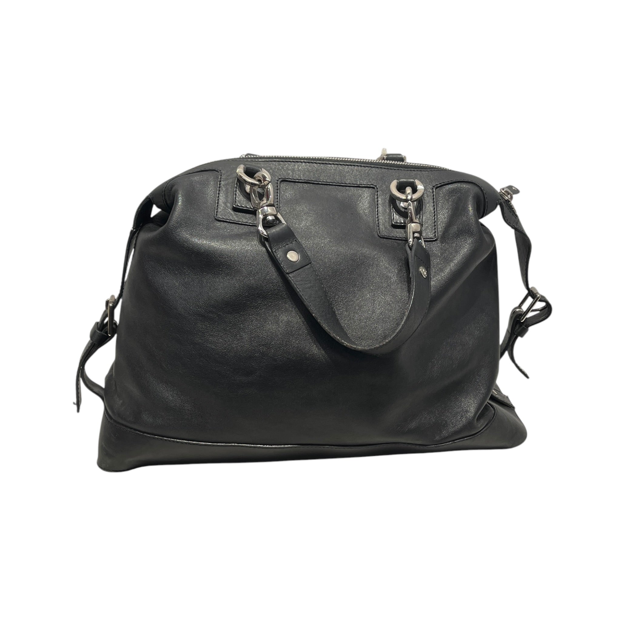 CELINE/Tote Bag/Leather/BLK/silver hardware view 2