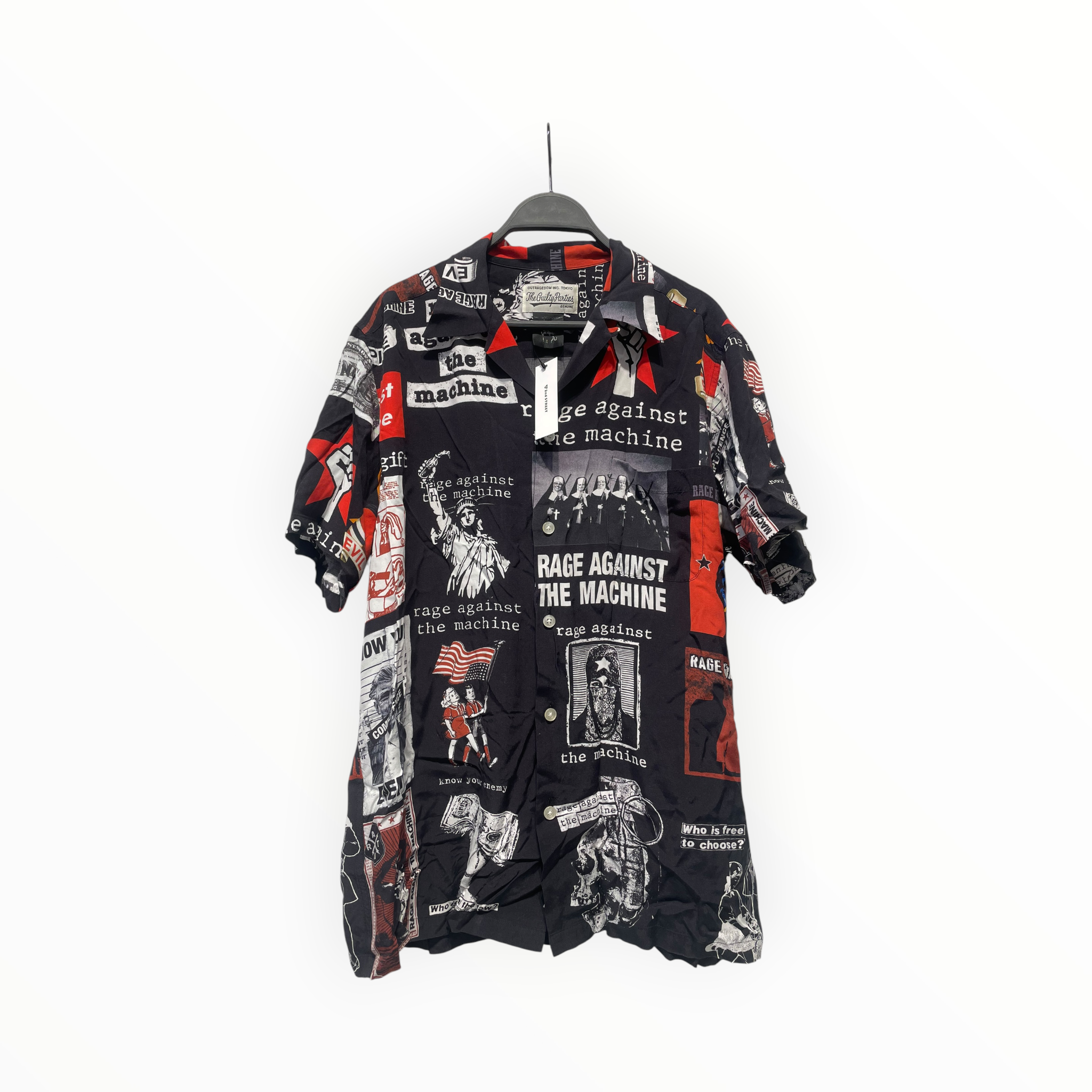 WACKO MARIA/SS Shirt/L/Rayon/MLT/All Over Print/RAGE AGAINST THE MACHINE view 1