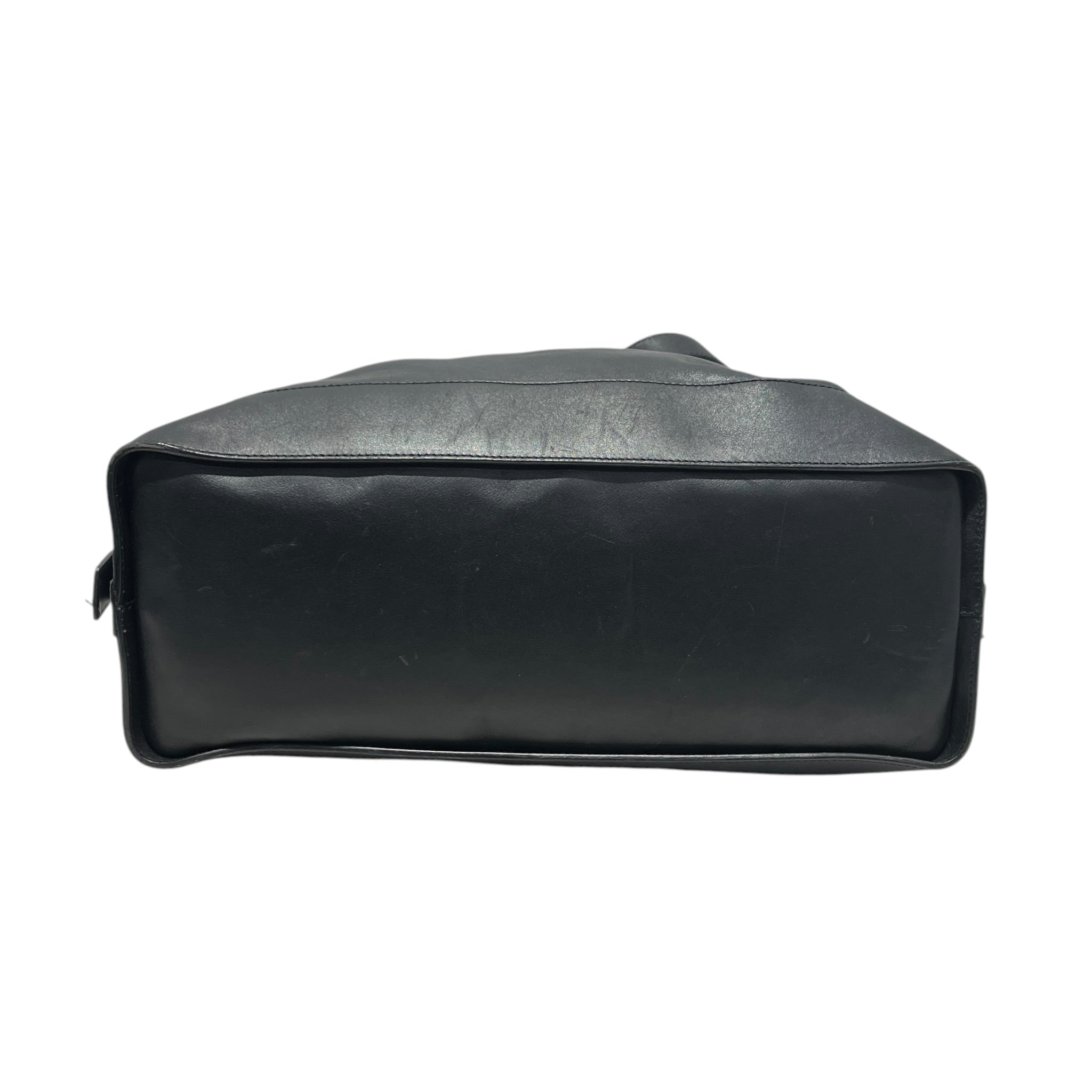 CELINE/Tote Bag/Leather/BLK/silver hardware view 3