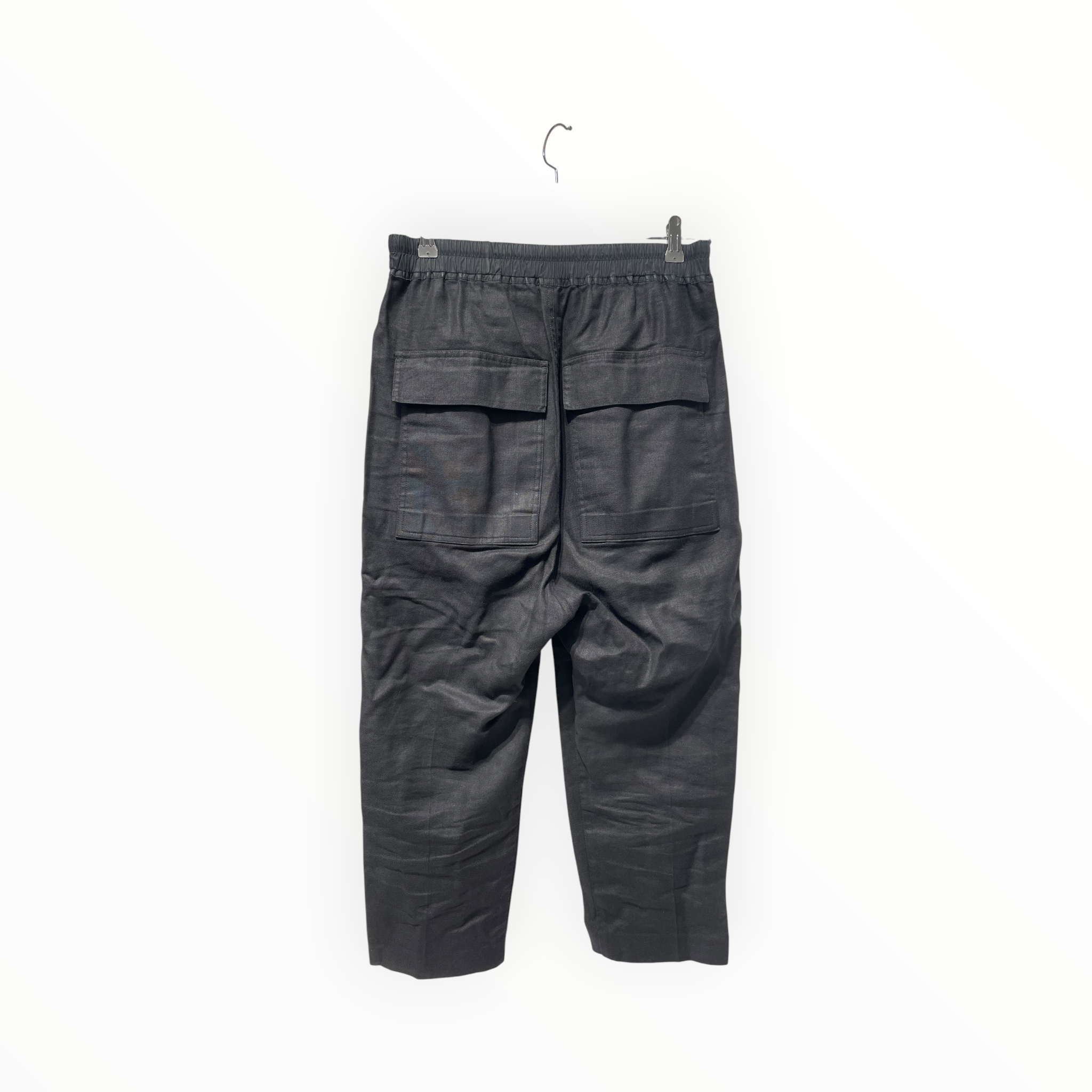 Rick Owens/Straight Pants/36/Wool/BLK/Button Fly/cotton/wool blend view 2